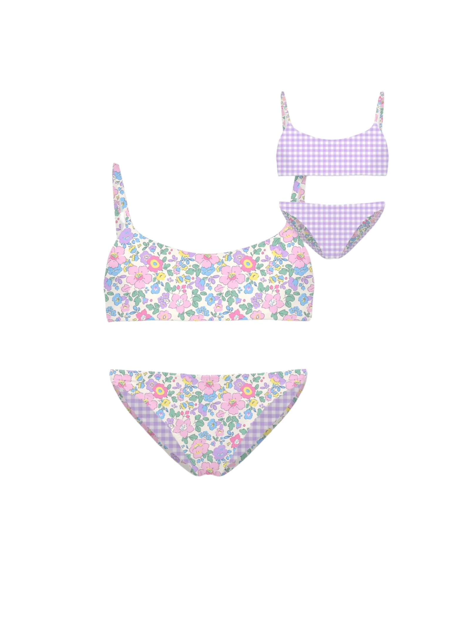 Bikini MC2 Saint Barth "Jaiden double" lilla Reversibile