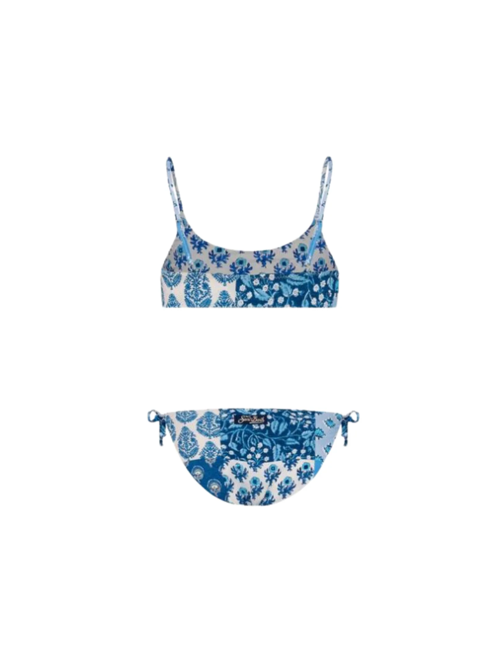 Bikini Saint Barth blu double face con stampa floreale - Image 2