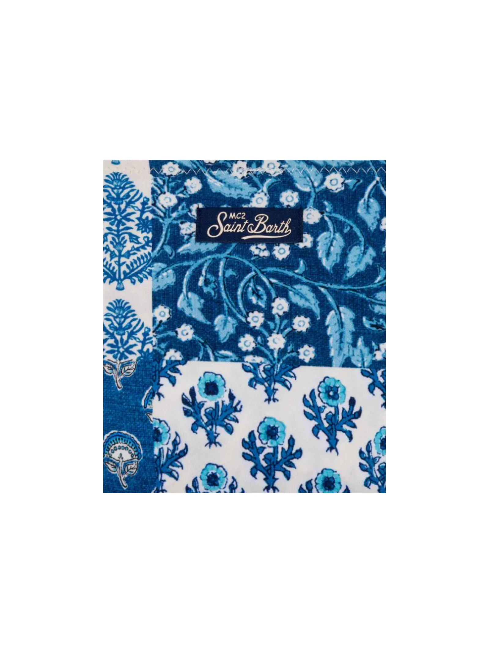 Bikini Saint Barth blu double face con stampa floreale - Image 3