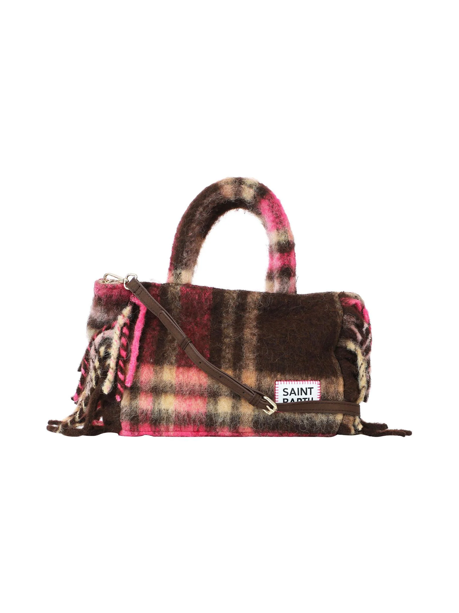 Borsa Colette Blanket Tartan fucsia e marrone - Image 2