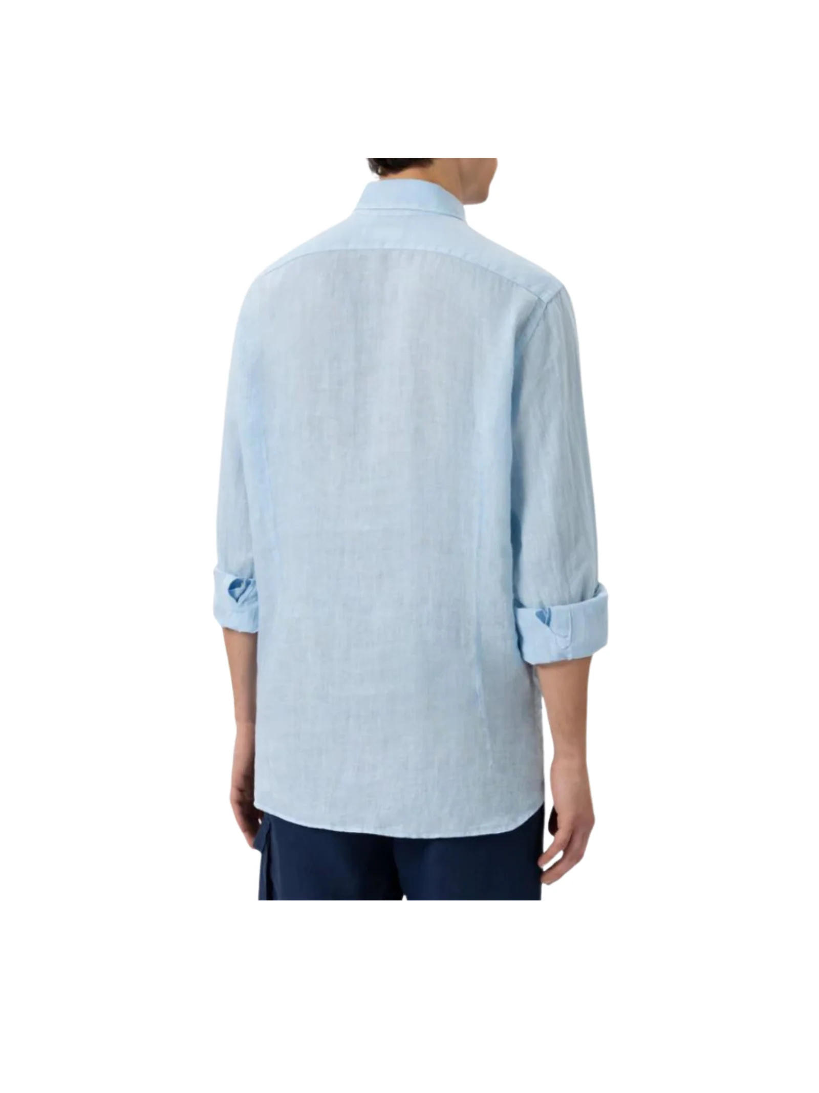 Camicia in lino Saint Barth azzurra pamplona - Image 3
