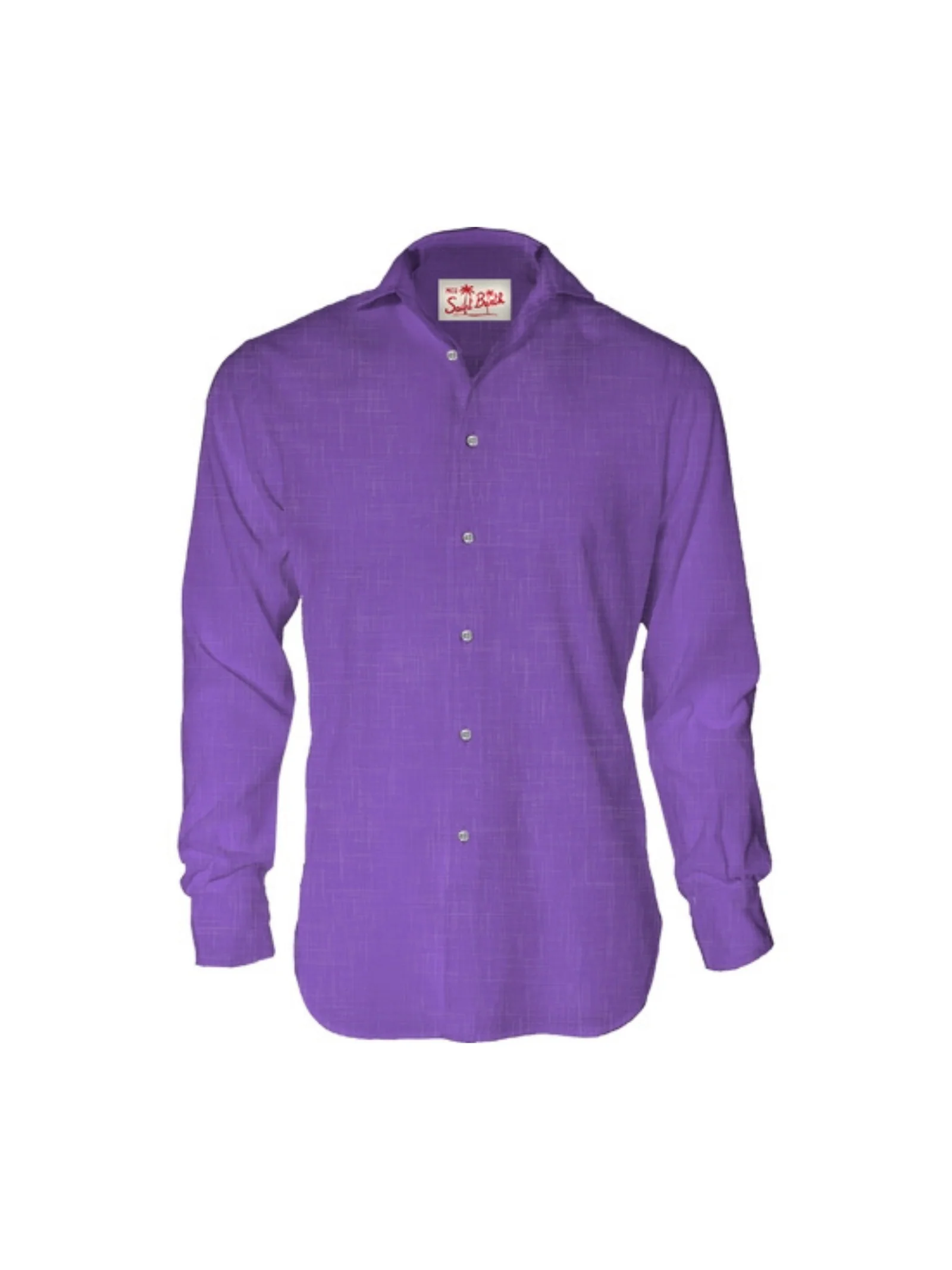 Camicia in lino Saint Barth viola pamplona