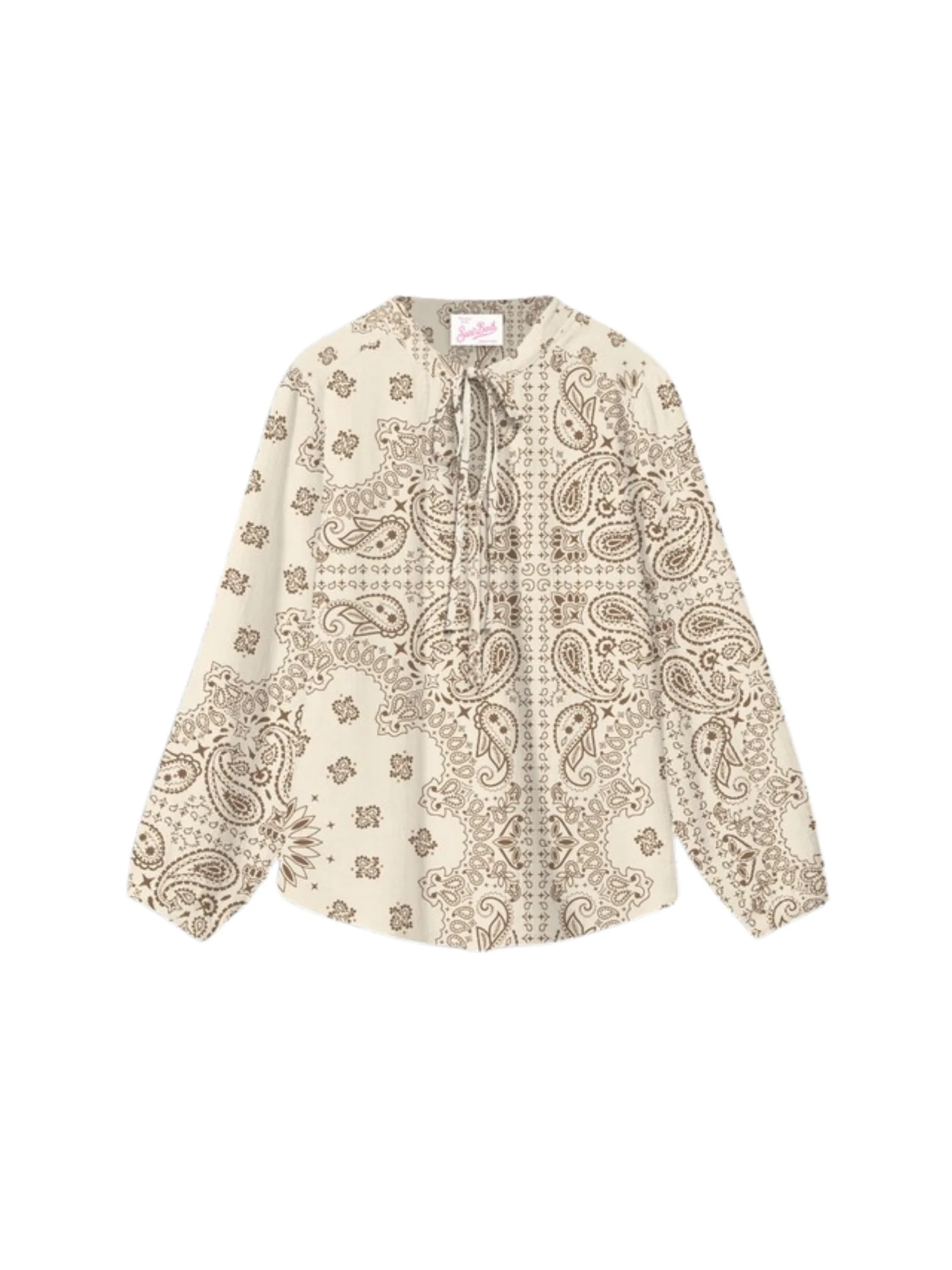 Camicia MC2 Saint Barth "Harper" beige Bandana Paisley