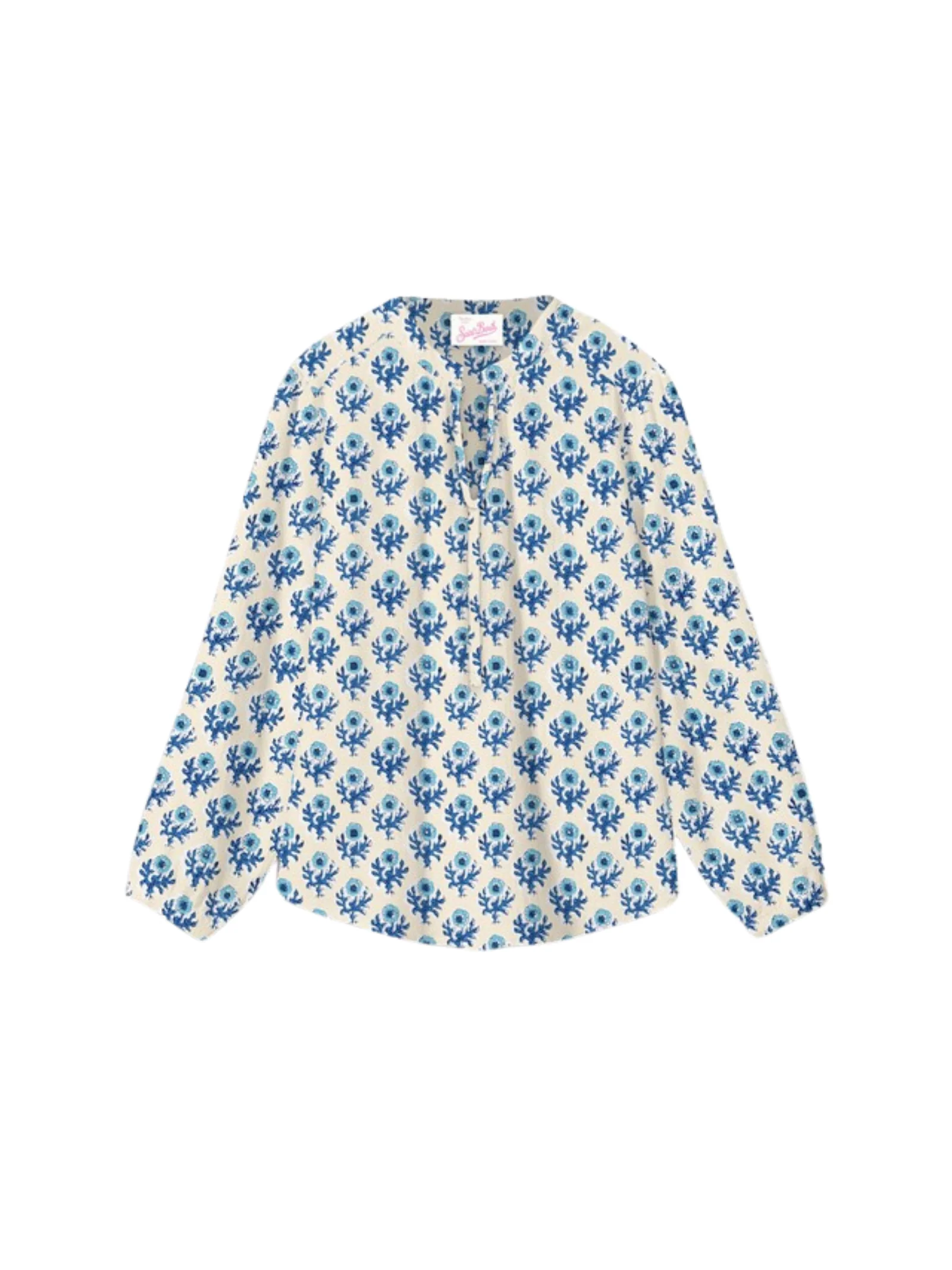 Camicia MC2 Saint Barth "Harper JR" bianca Stampa floreale