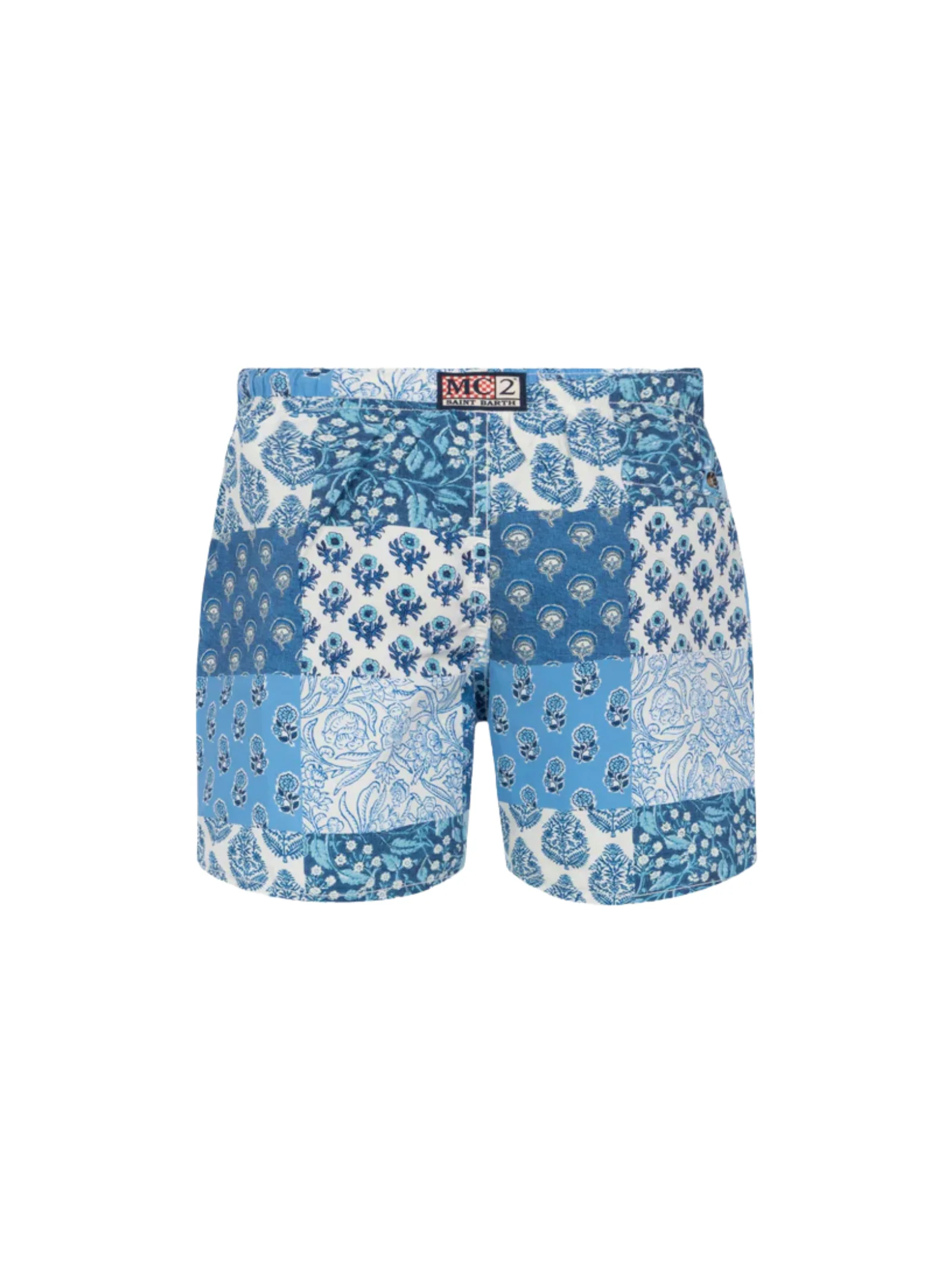 Costume "caprese" Saint Barth blu con stampa fiori - Image 2