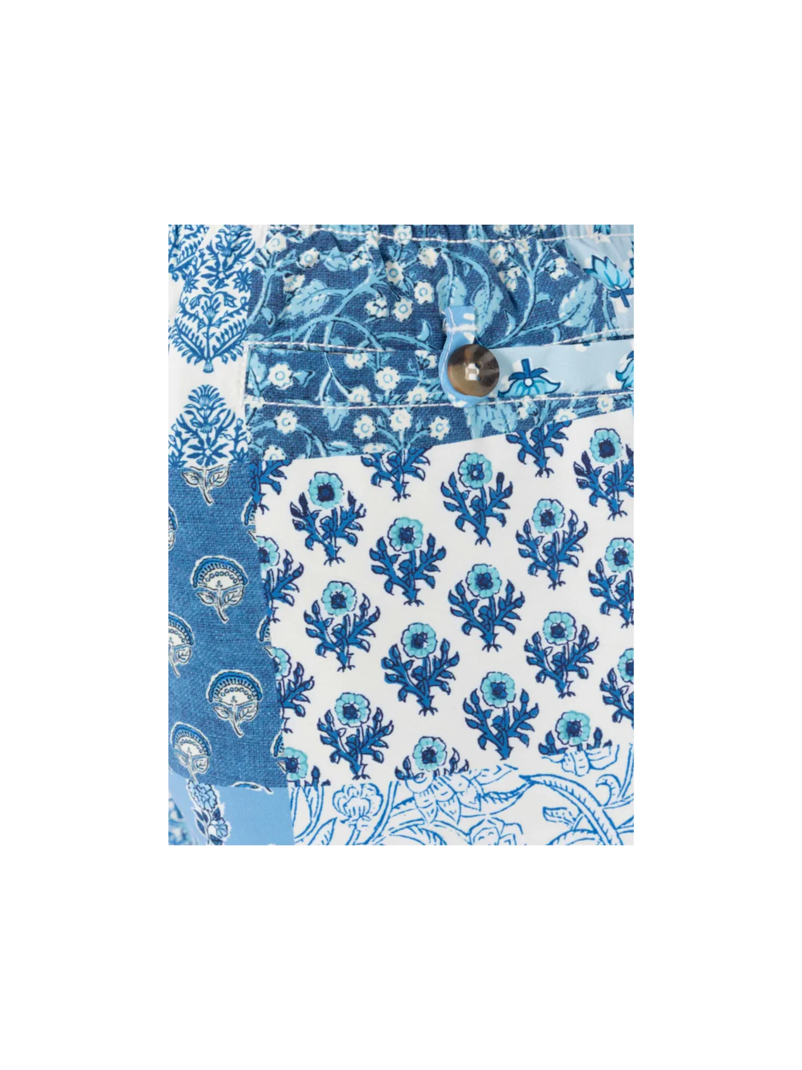 Costume "caprese" Saint Barth blu con stampa fiori - Image 3