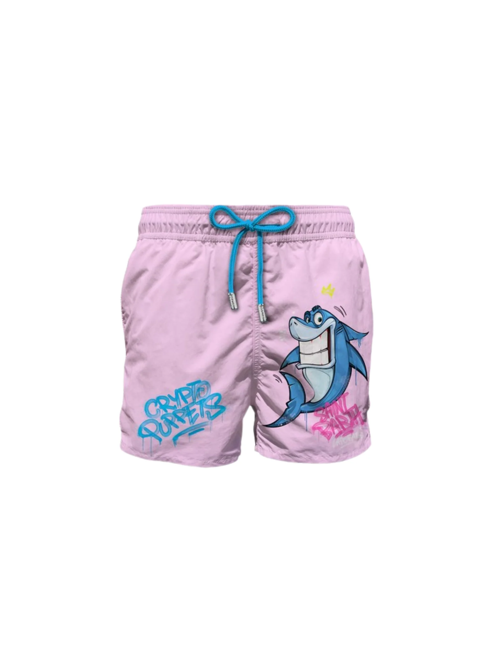 Costume MC2 Saint Barth "Gustavia placed print" rosa Crypto Surfers Shark