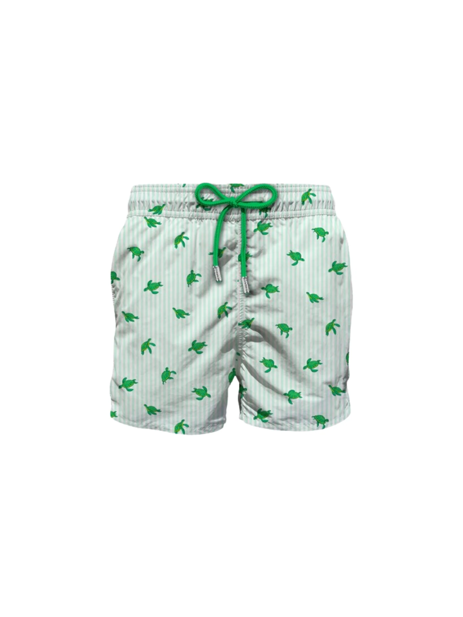 Costume Saint Barth a righe verde con tartarughe