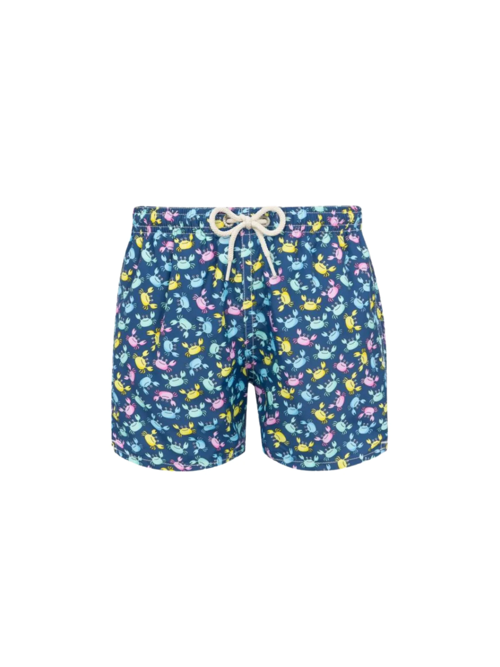Costume Saint Barth blu con granchi all over