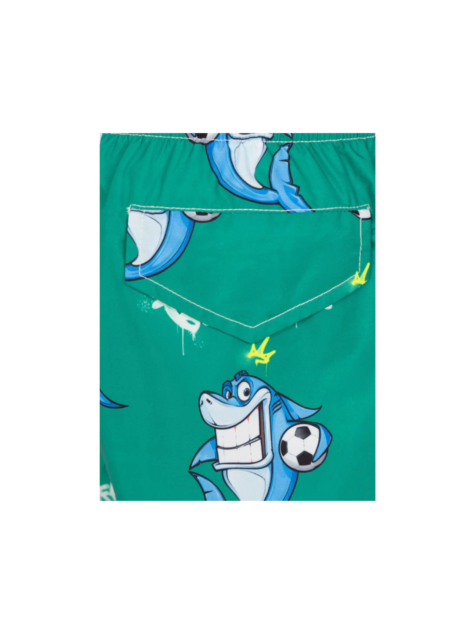 Costume Saint Barth verde stampa all over squali - Image 3