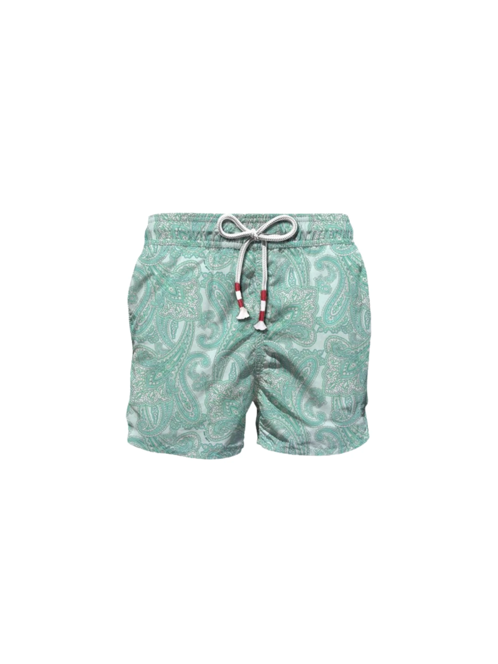 Costume "lighting 70" Saint Barth verde con coulisse in contrasto