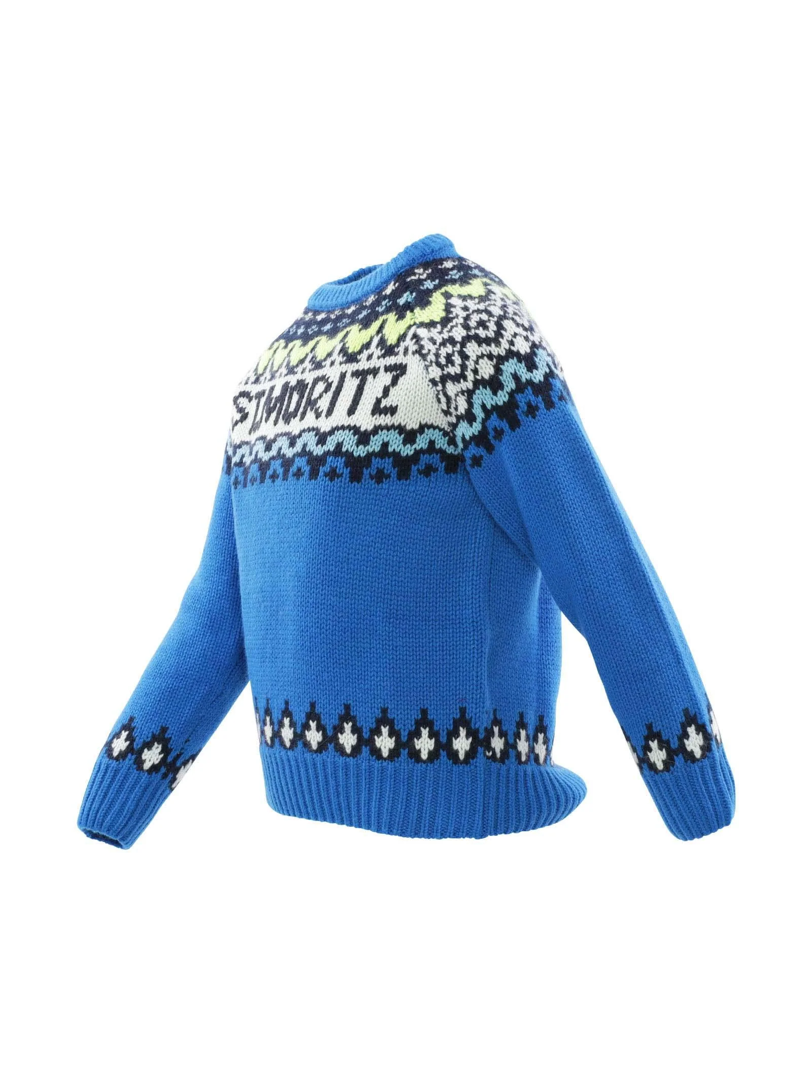 Maglioncino blu jacquard - Image 2