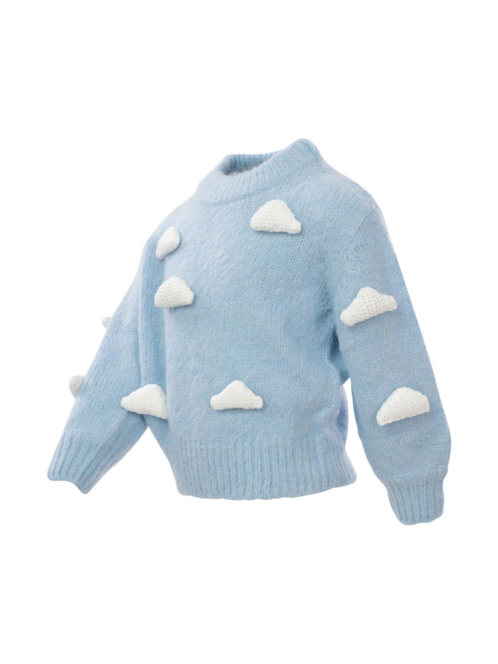 Maglione azzurro con nuvolette al over - Image 2