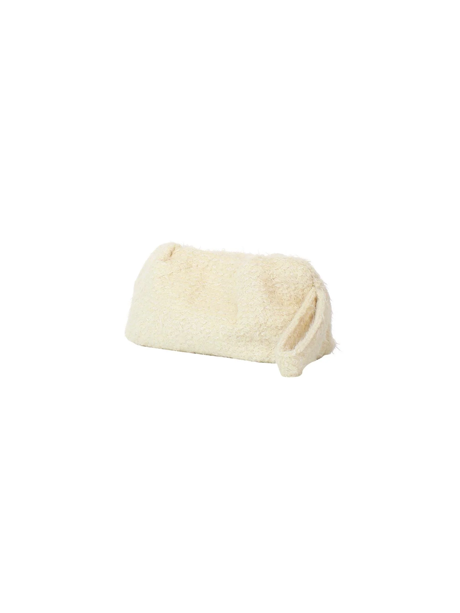 Pouch in tessuto tweed panna - Image 2