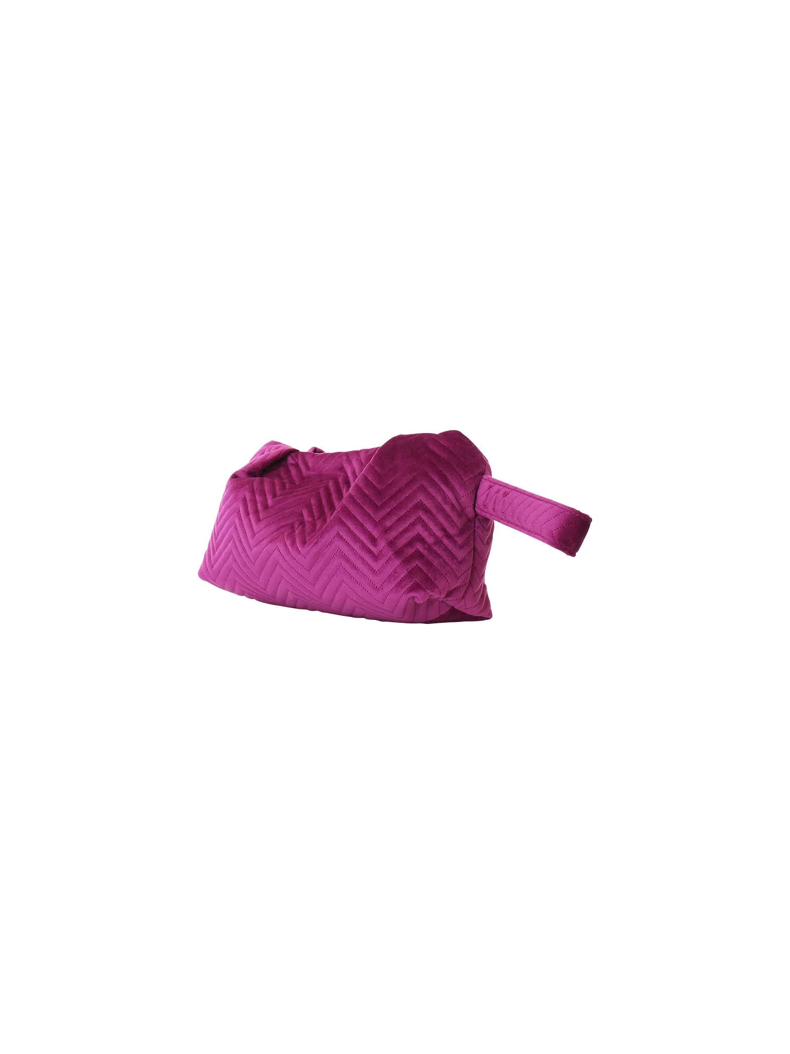 Pouch viola in velluto motivo geometrico - Image 2