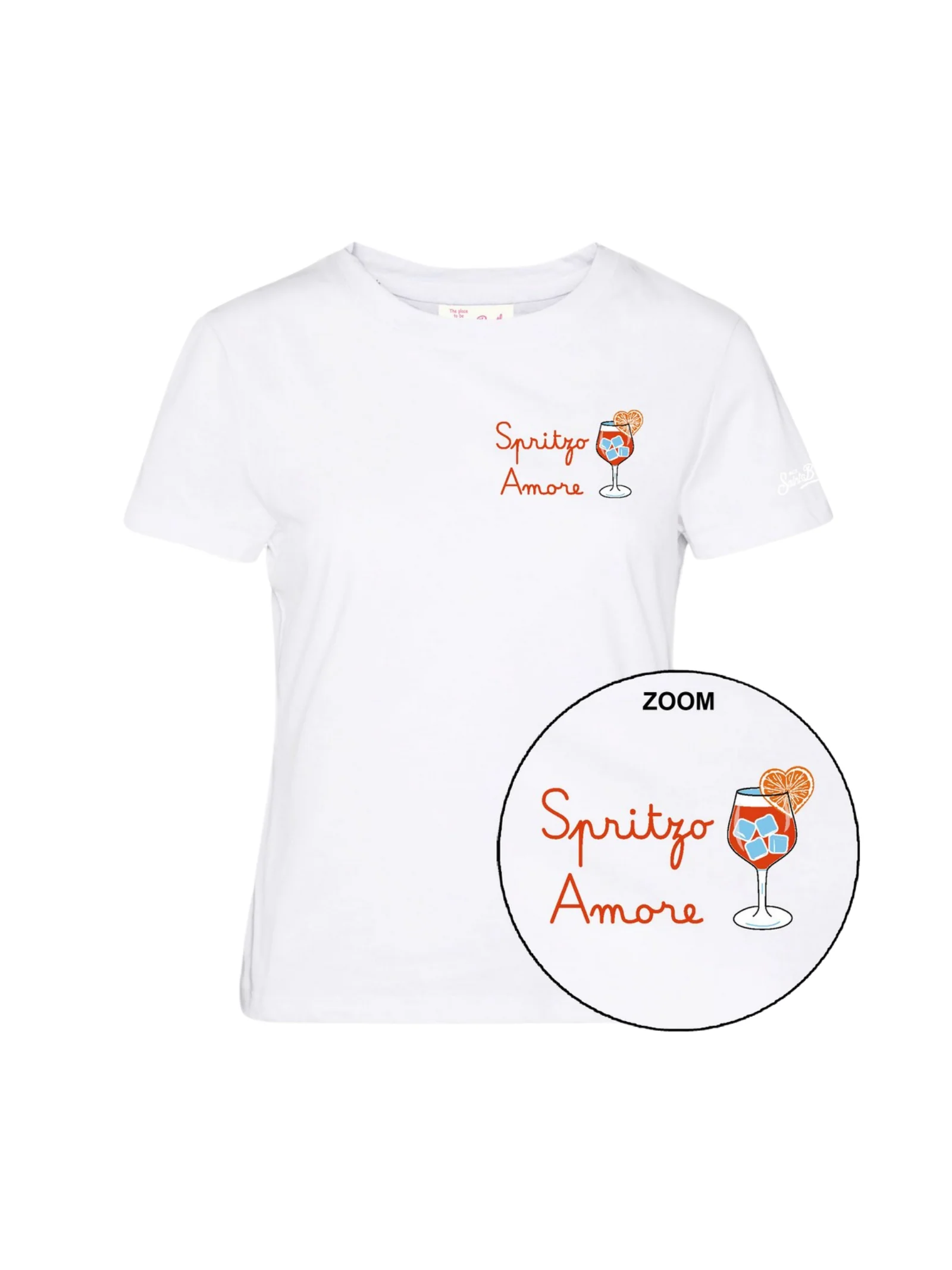 T-shirt MC2 Saint Barth "Emilie" bianca Spritzo Amore
