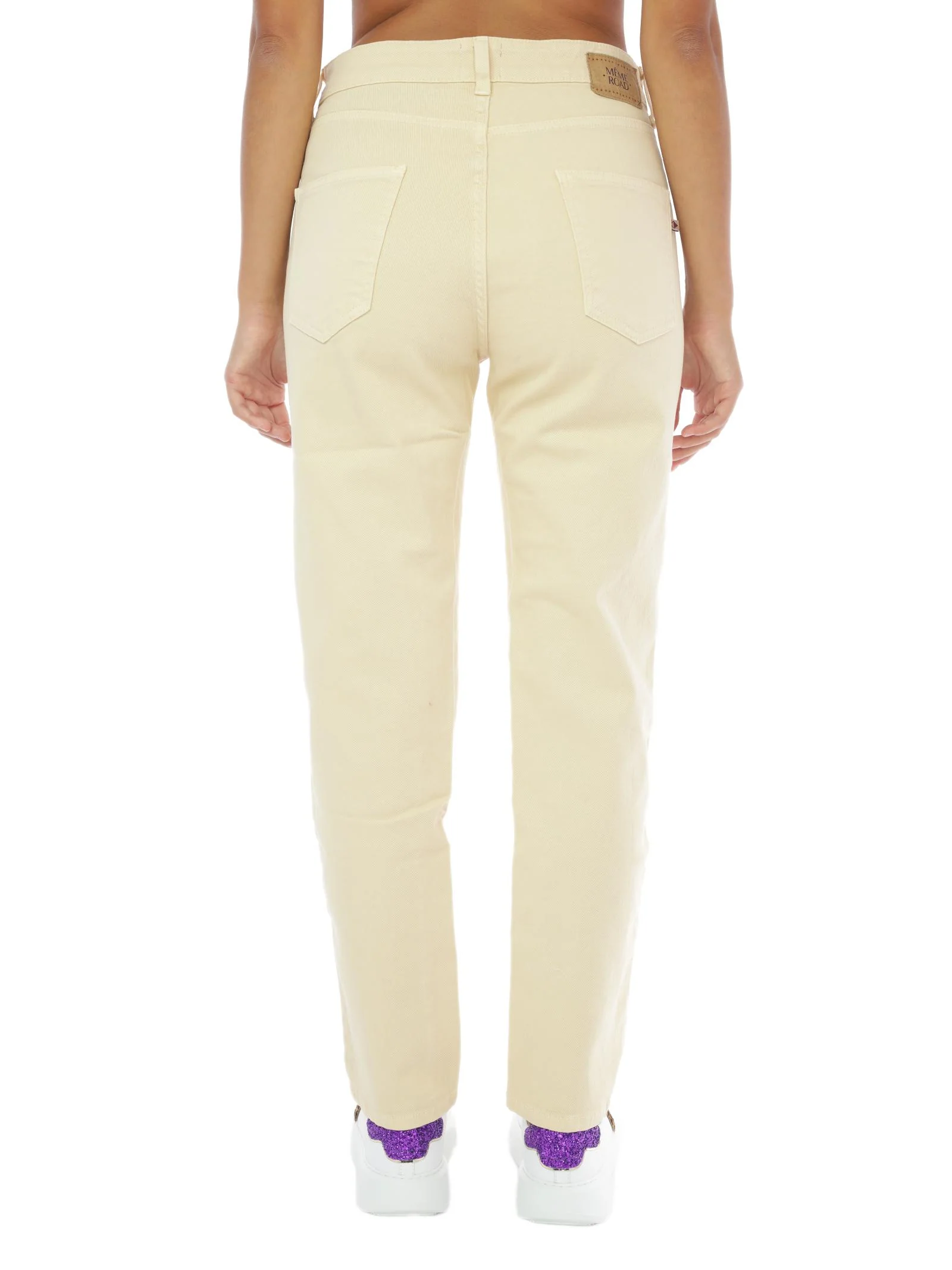 Pantalone denim avorio - Image 3
