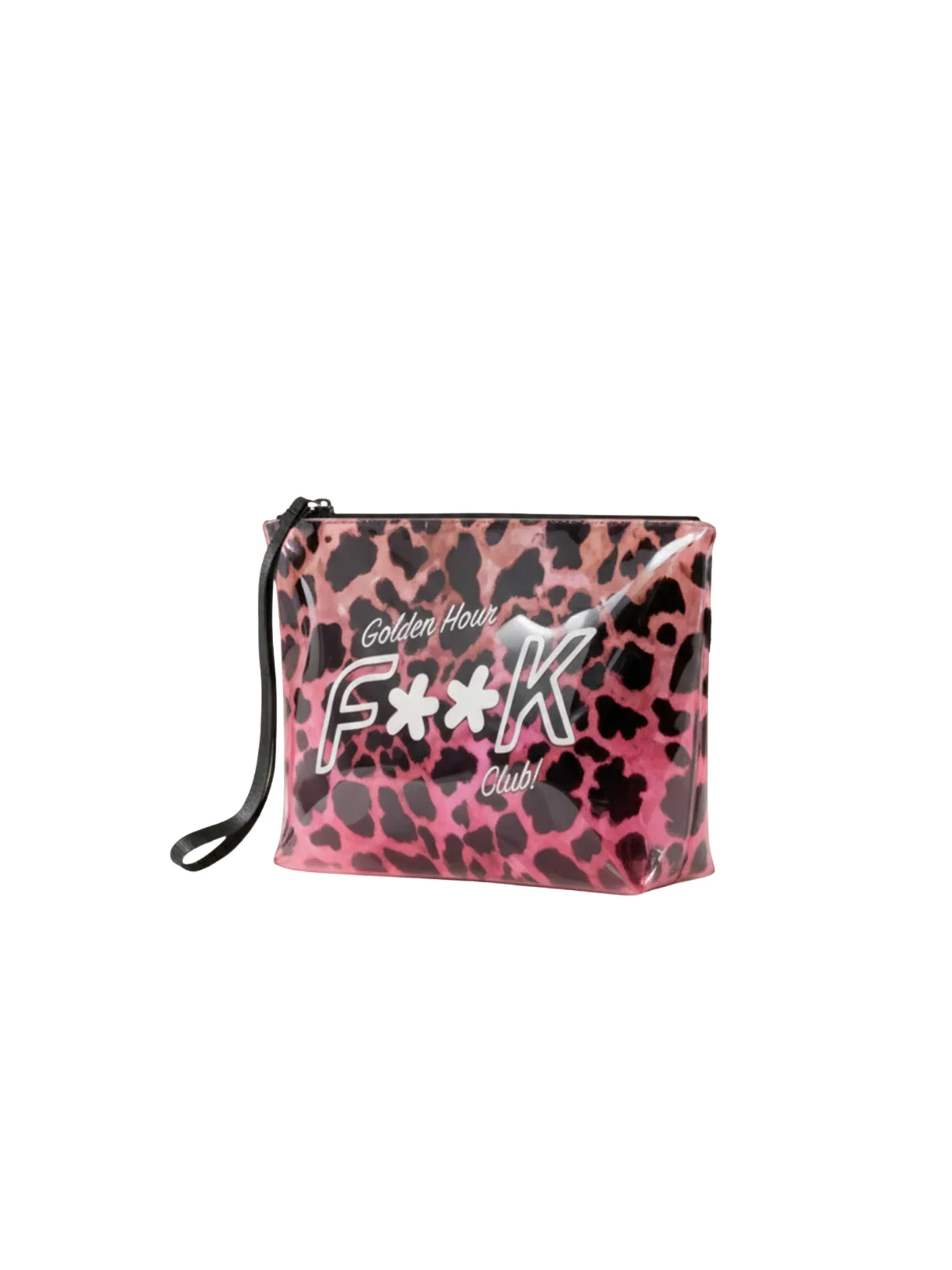 Mini pochette Fk marrone e viola leopardata in pvc - Image 2