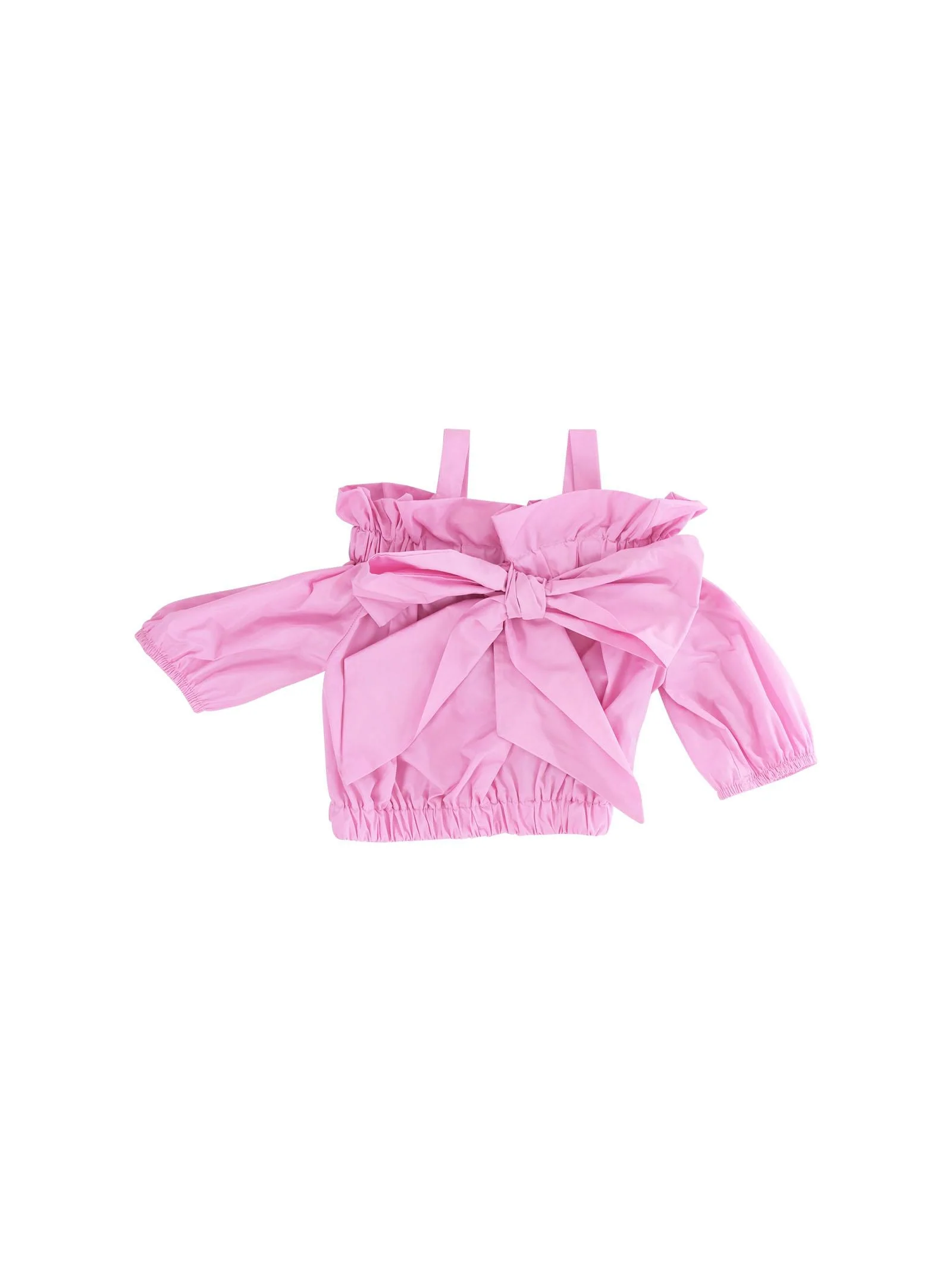 Blusa Miss Grant rosa con fiocco