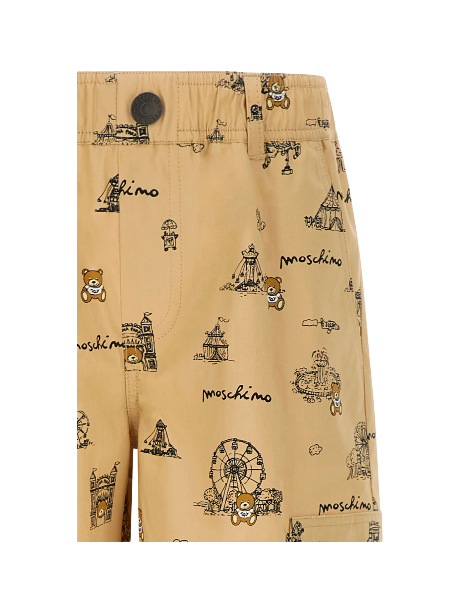 Bermuda Moschino beige con orsetto toy e attrazioni - Image 3