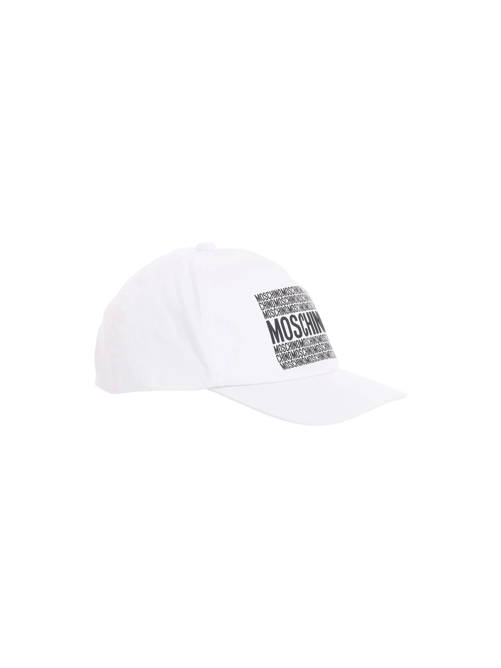 Berretto Moschino bianco con logo lettering ripetuto - Image 2