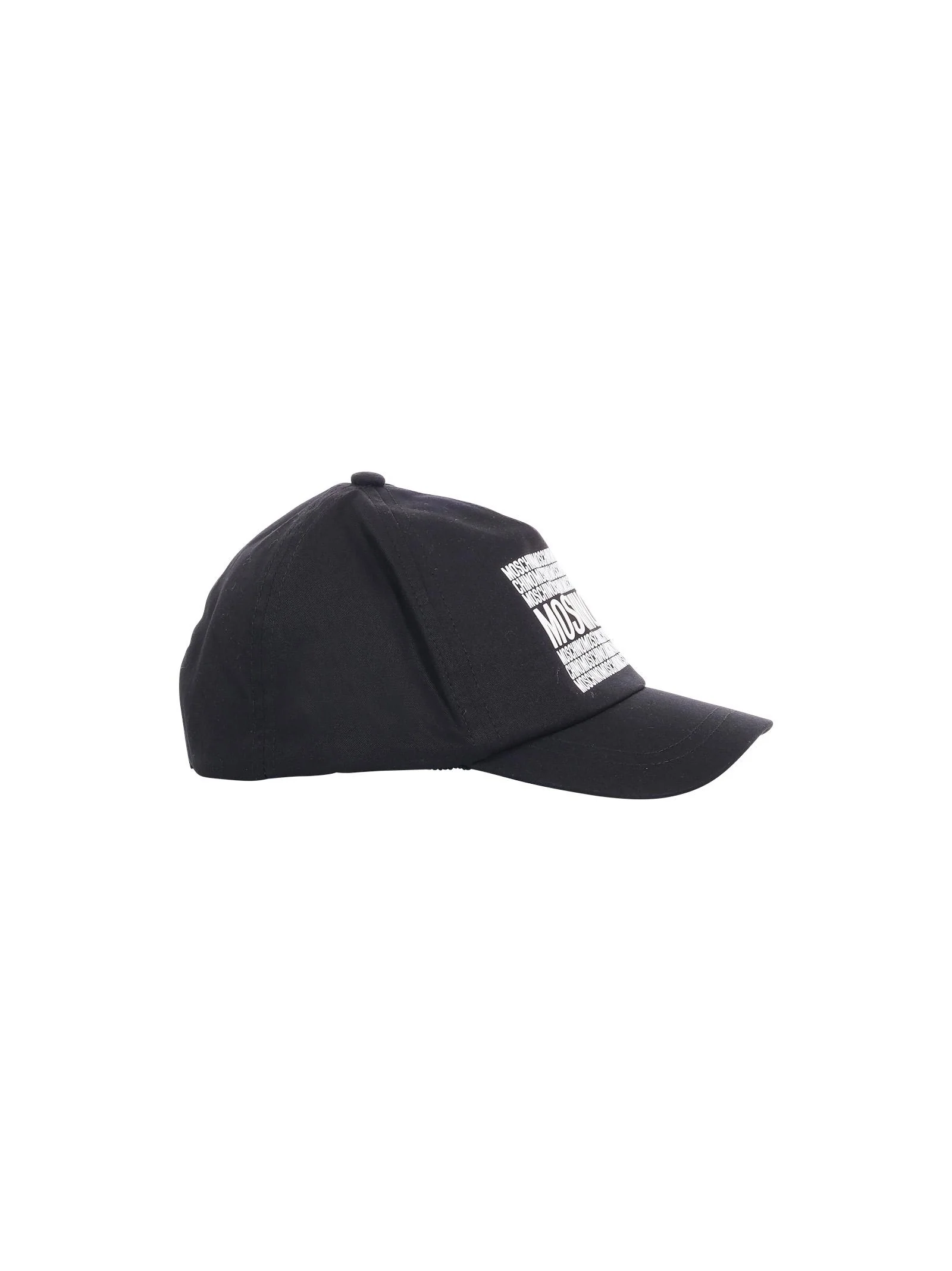 Berretto Moschino nero con logo lettering ripetuto - Image 2
