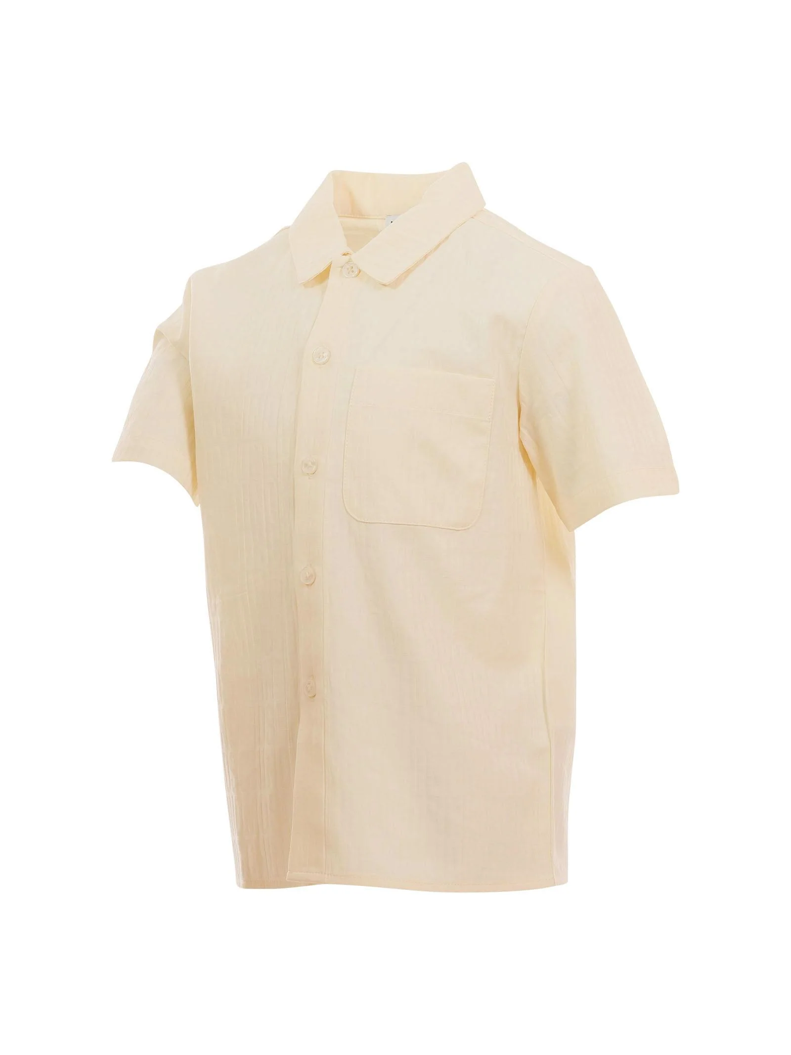 Camicia Moschino avorio con logo all over in rilievo - Image 2