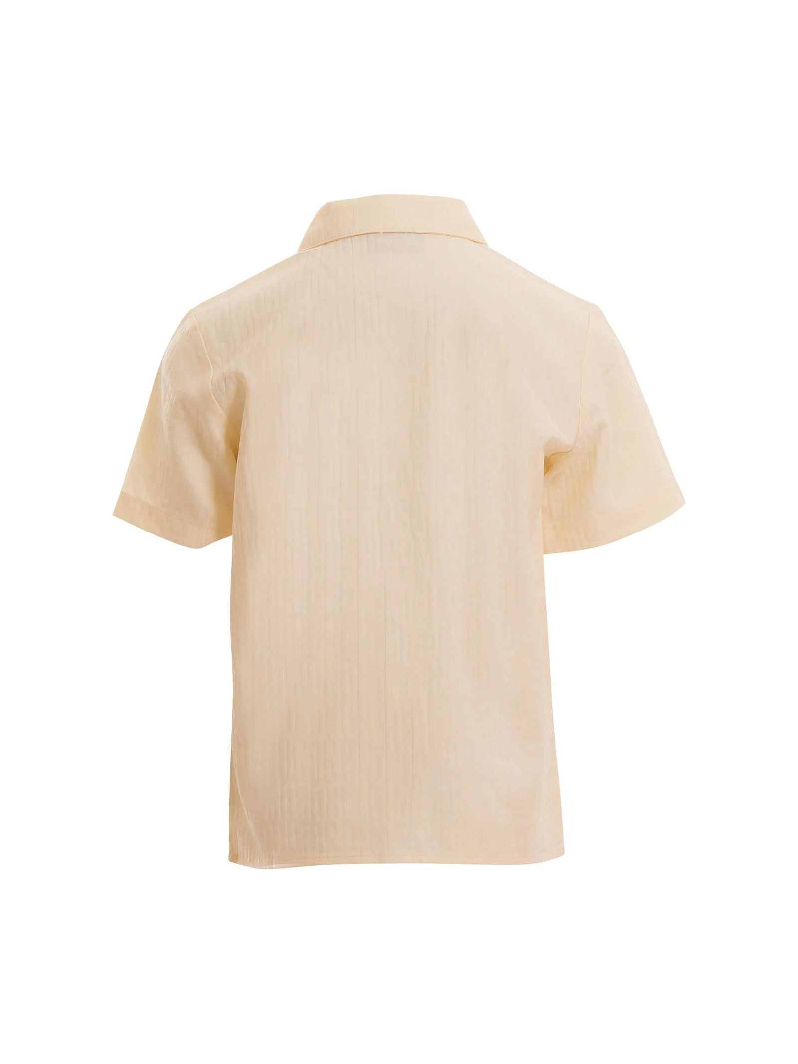 Camicia Moschino avorio con logo all over in rilievo - Image 3