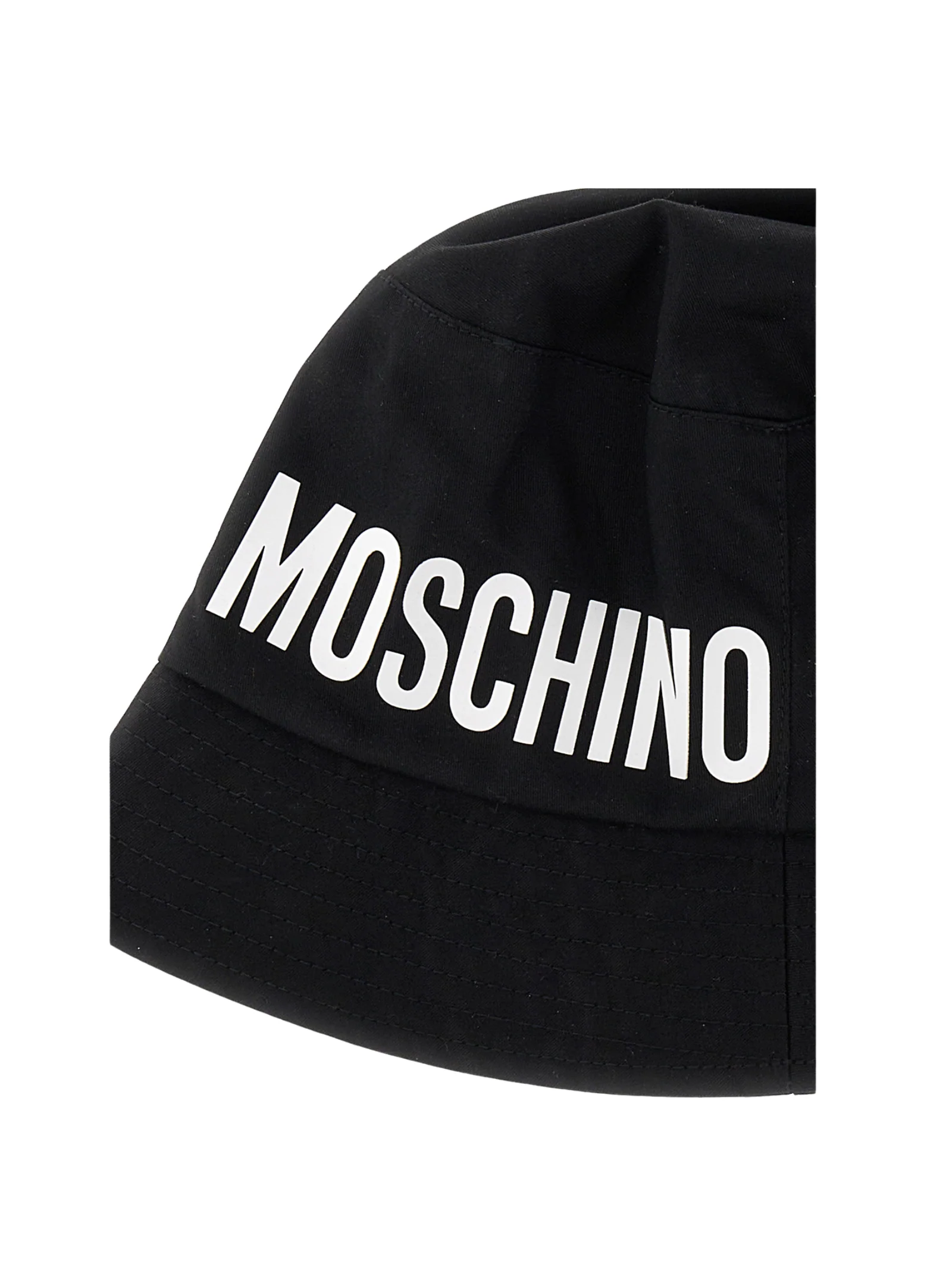 Cappellino pescatore Moschino nero con logo frontale e posteriore - Image 3