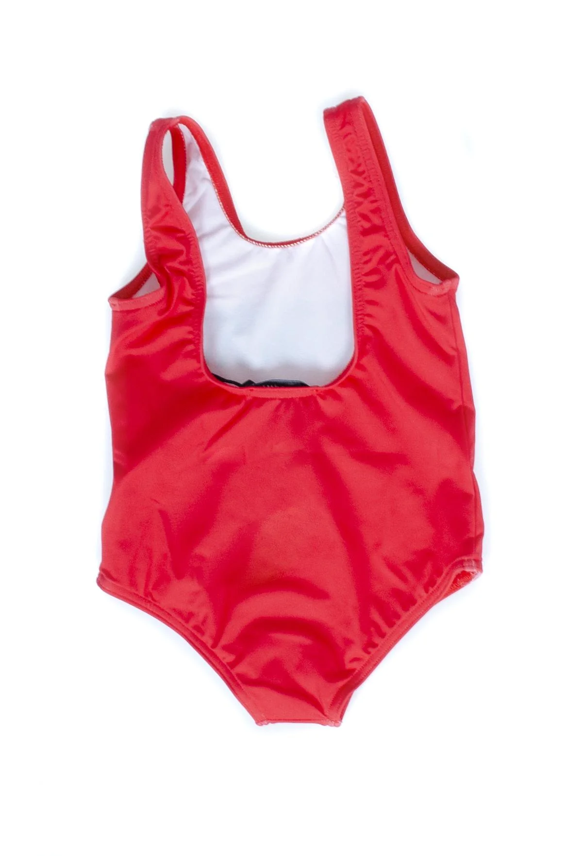 Costume intero Moschino rosso con logo a contrasto - Image 2