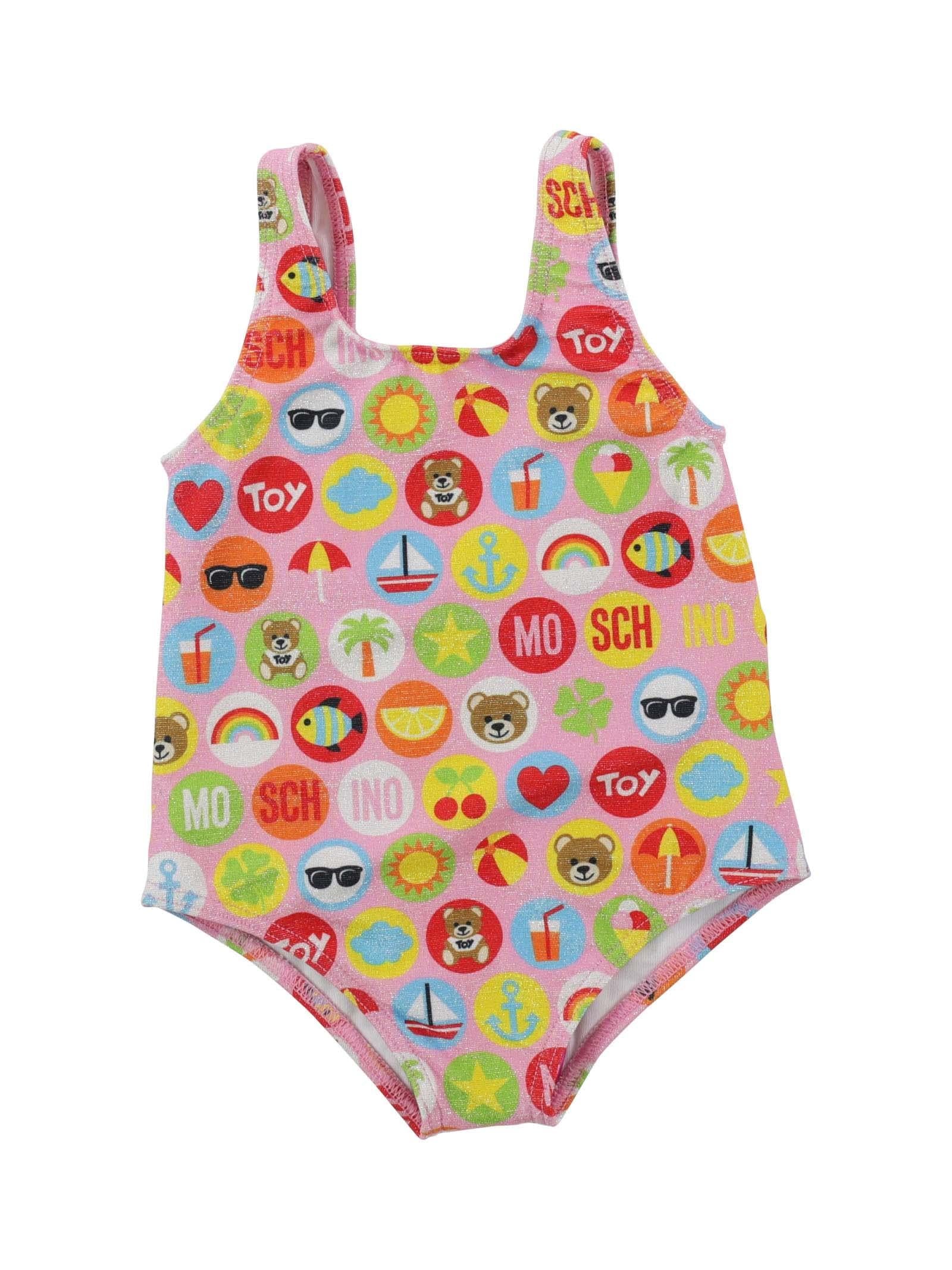 Costume intero rosa lurex
