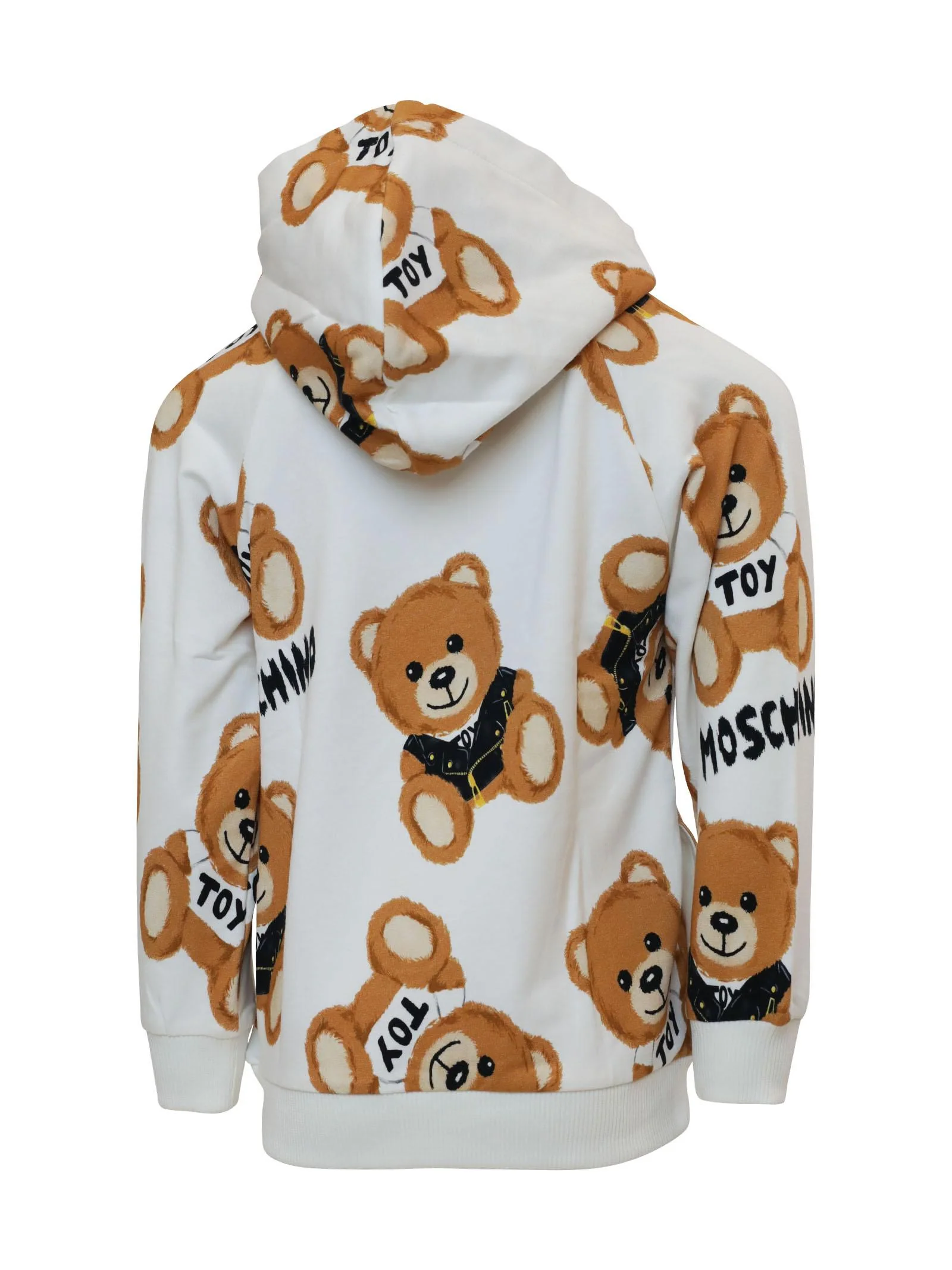 Felpa bianca con teddy all over - Image 3