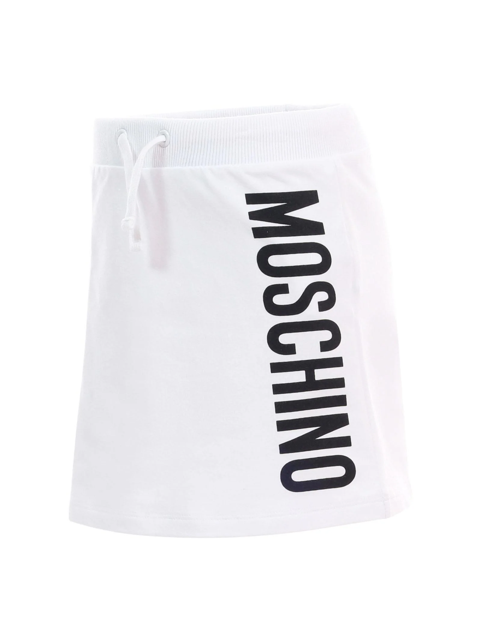 Gonna Moschino bianca con logo lettering laterale - Image 2