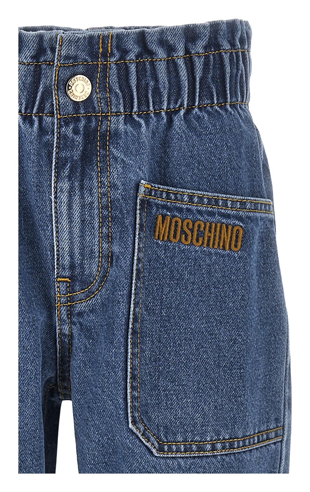 Jeans in denim Moschino con tasca ricamata - Image 2