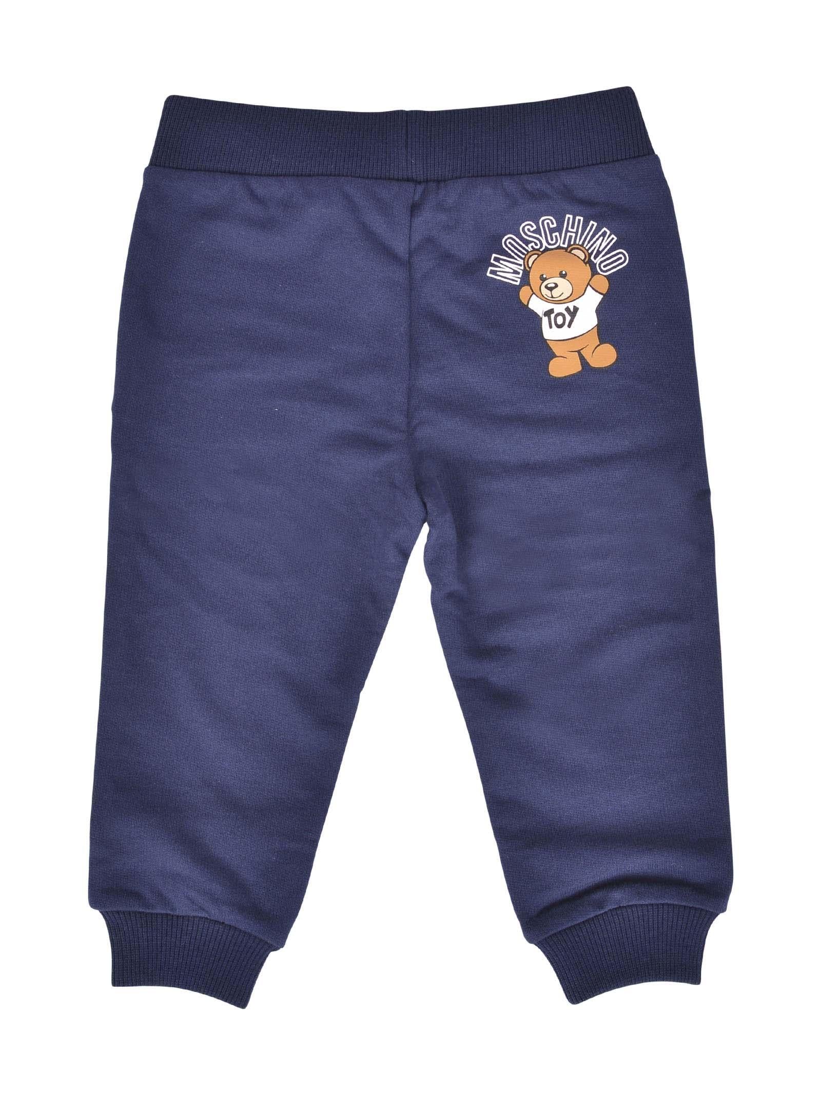 Pantalone tuta blu stampa Teddy toy sul dietro - Image 2