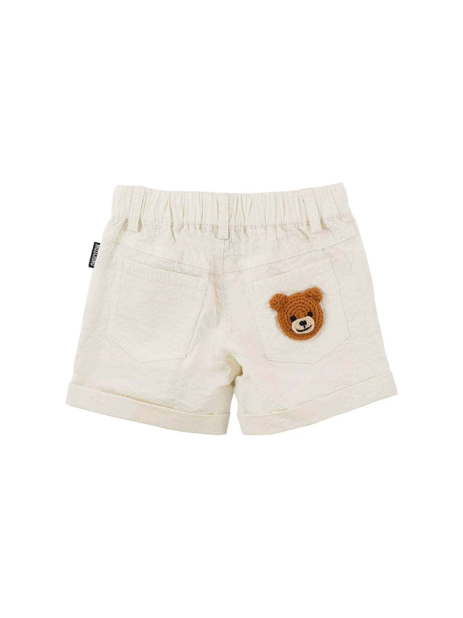 Shorts avorio in piquet - Image 2