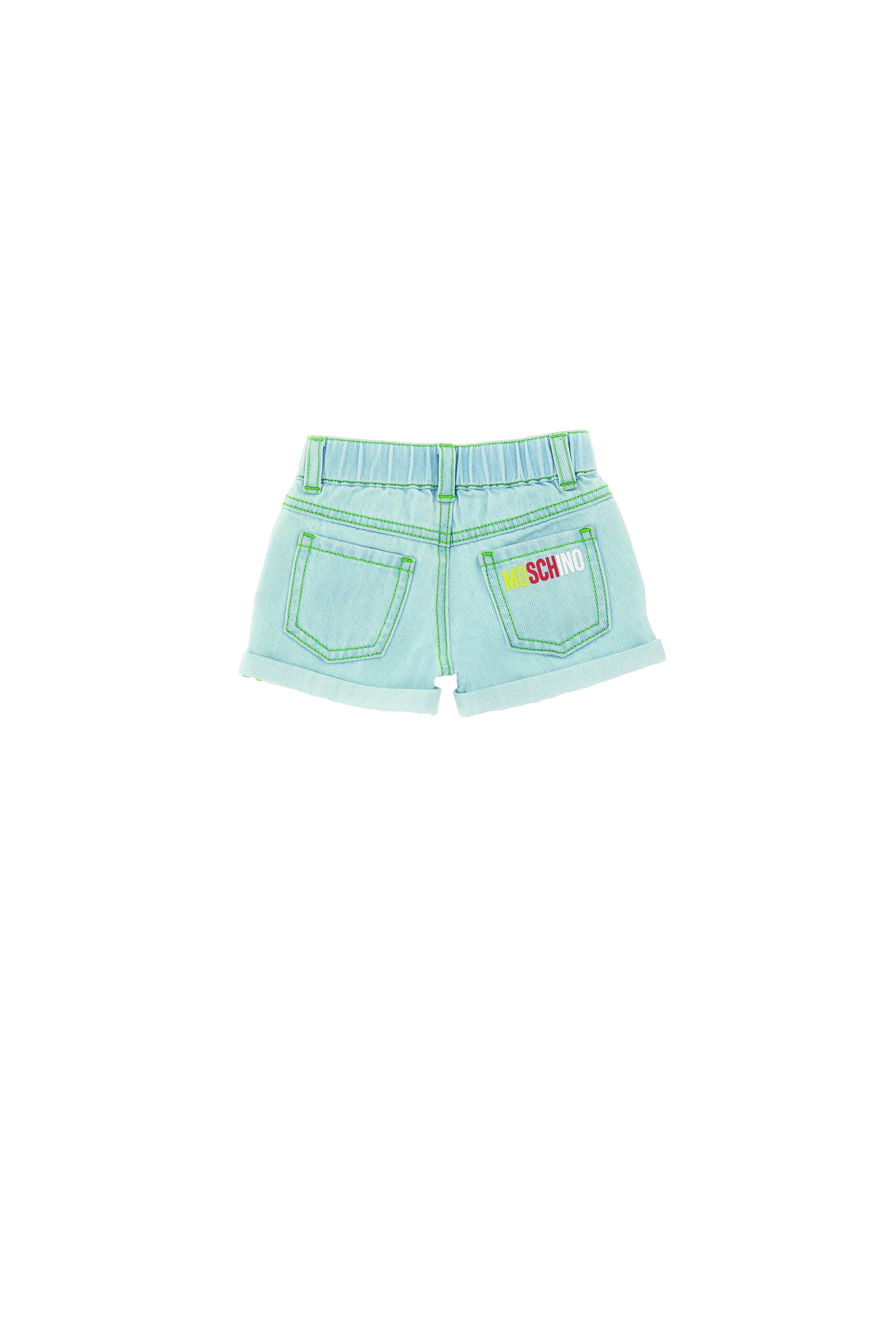 Shorts denim con patch teddy - Image 2