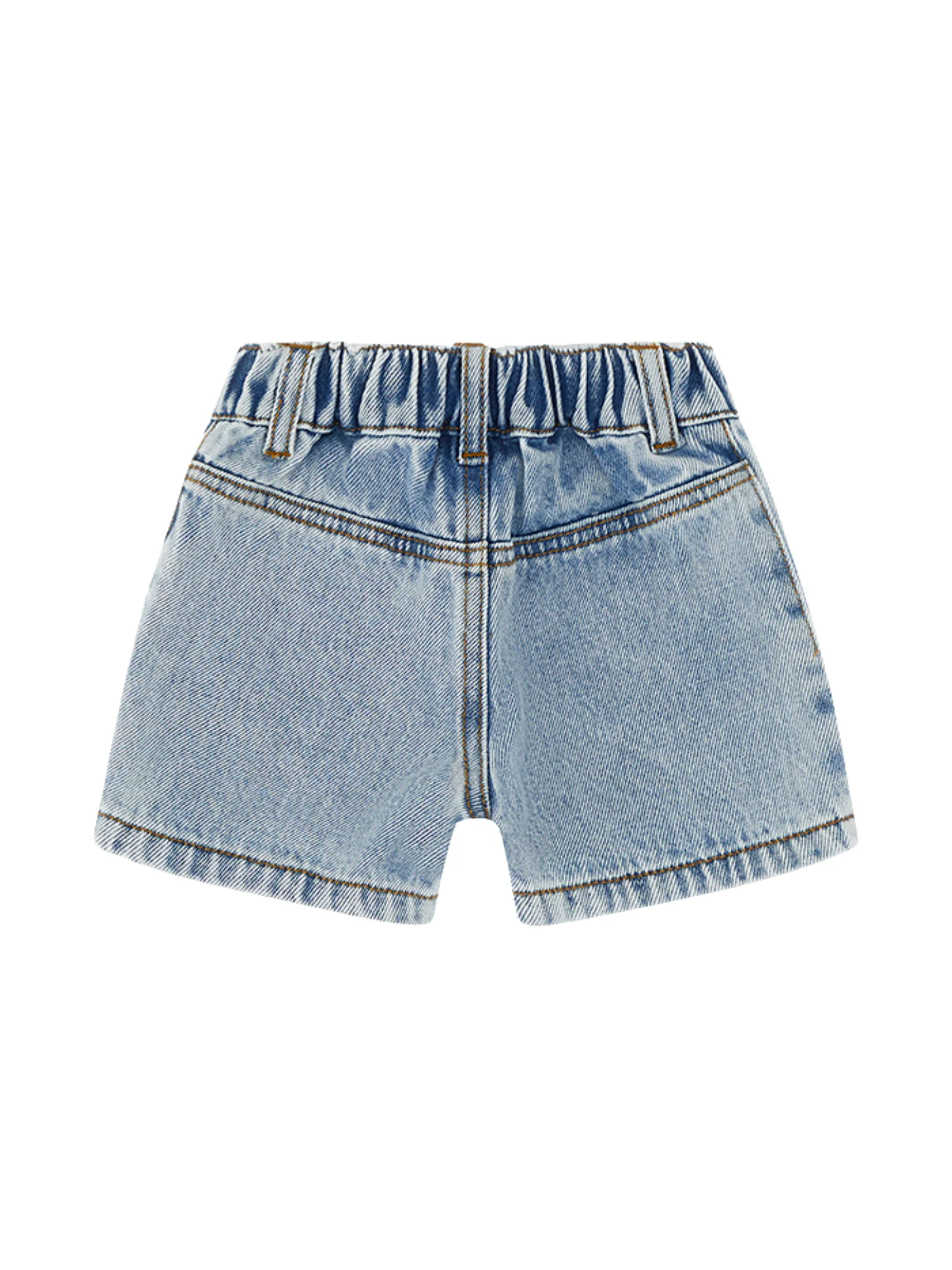 Shorts di jeans Moschino azzurro in denim con tasche a forma di orsetto - Image 2