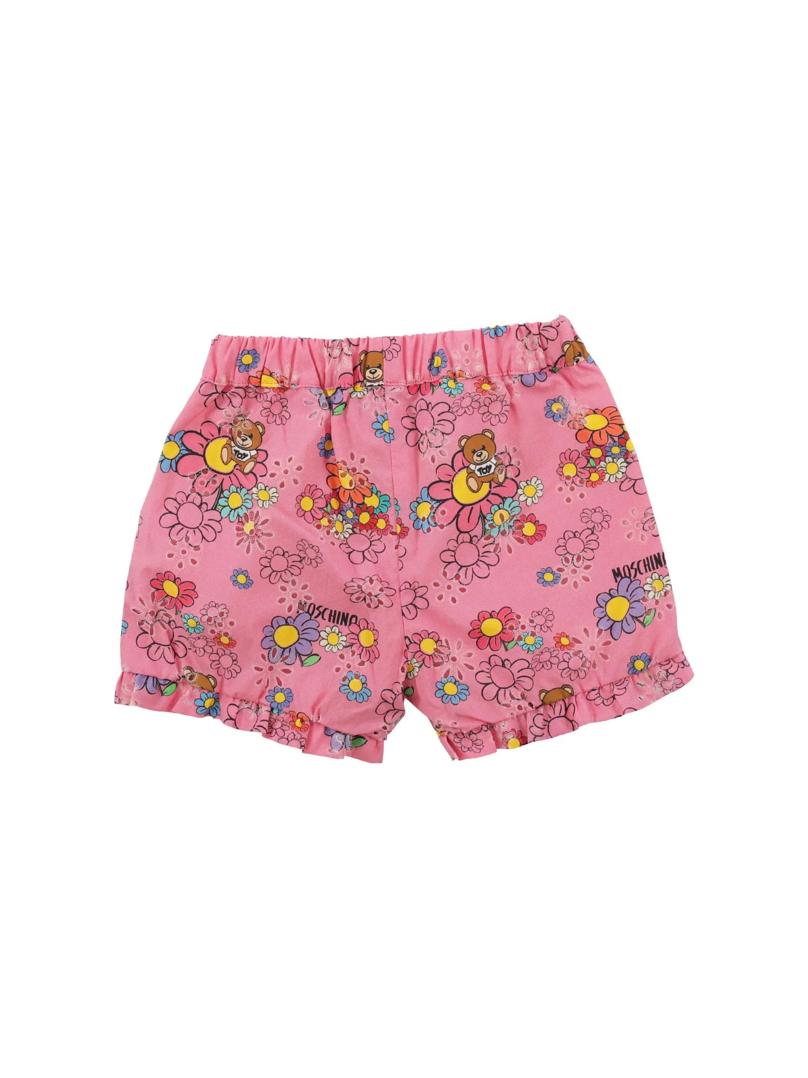 Shorts fucsia con stampa margherite - Image 2