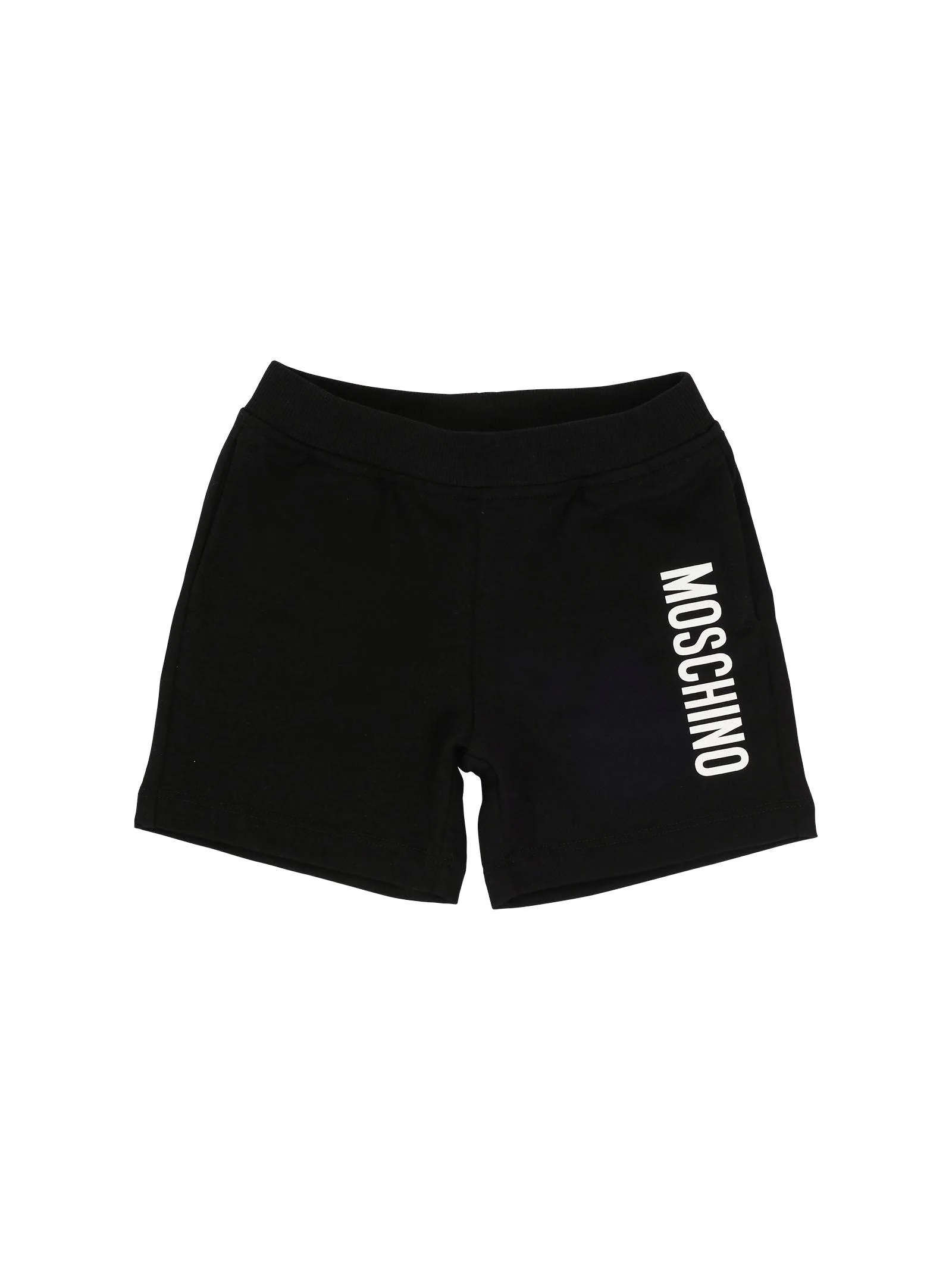 Shorts Moschino neri con logo lettering laterale