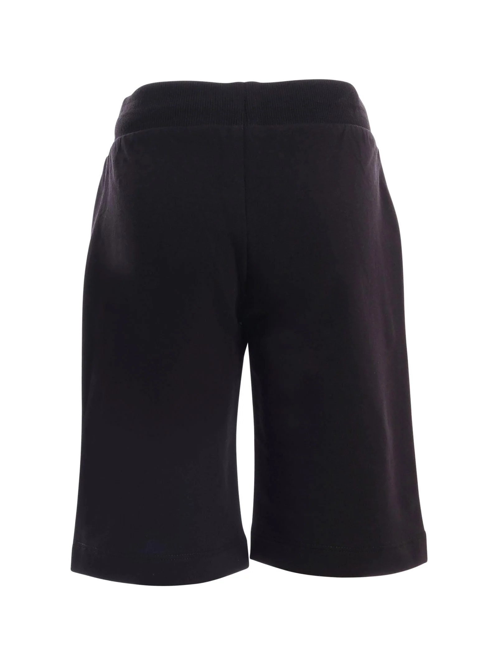 Shorts Moschino neri con maxi stampa logo laterale - Image 3