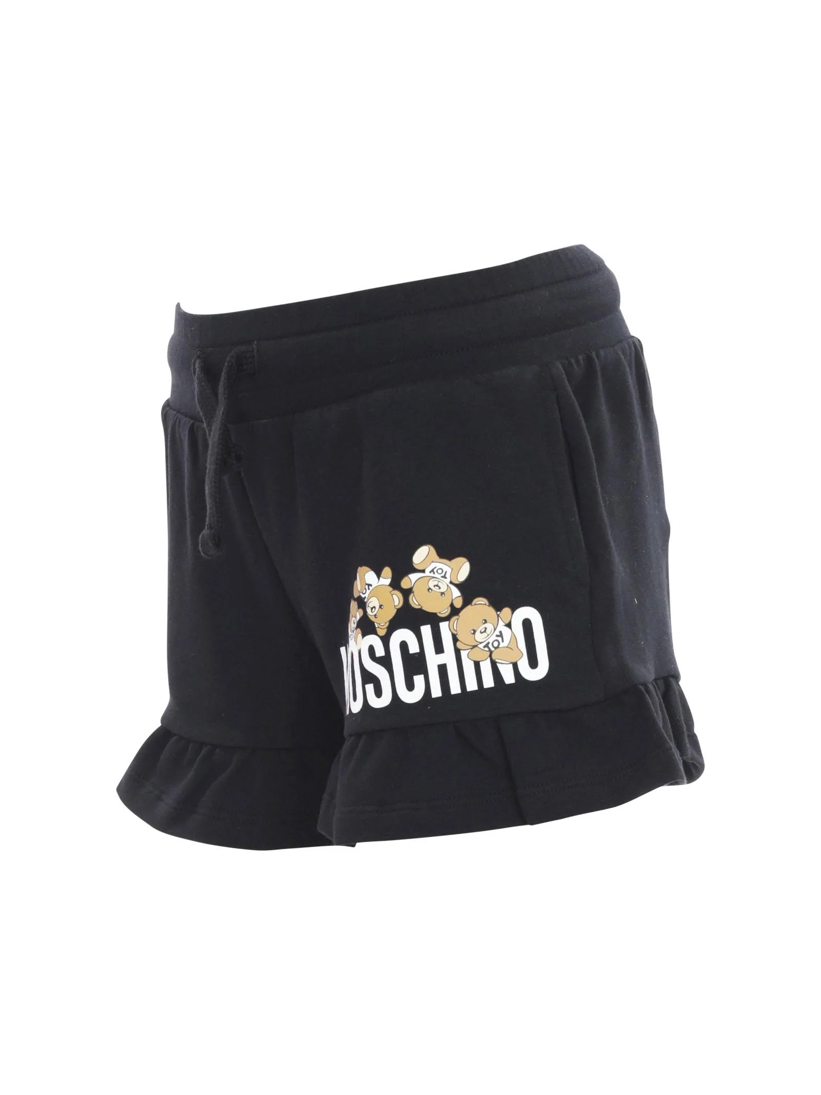 Shorts neri con volant e Teddy sul fondo - Image 2