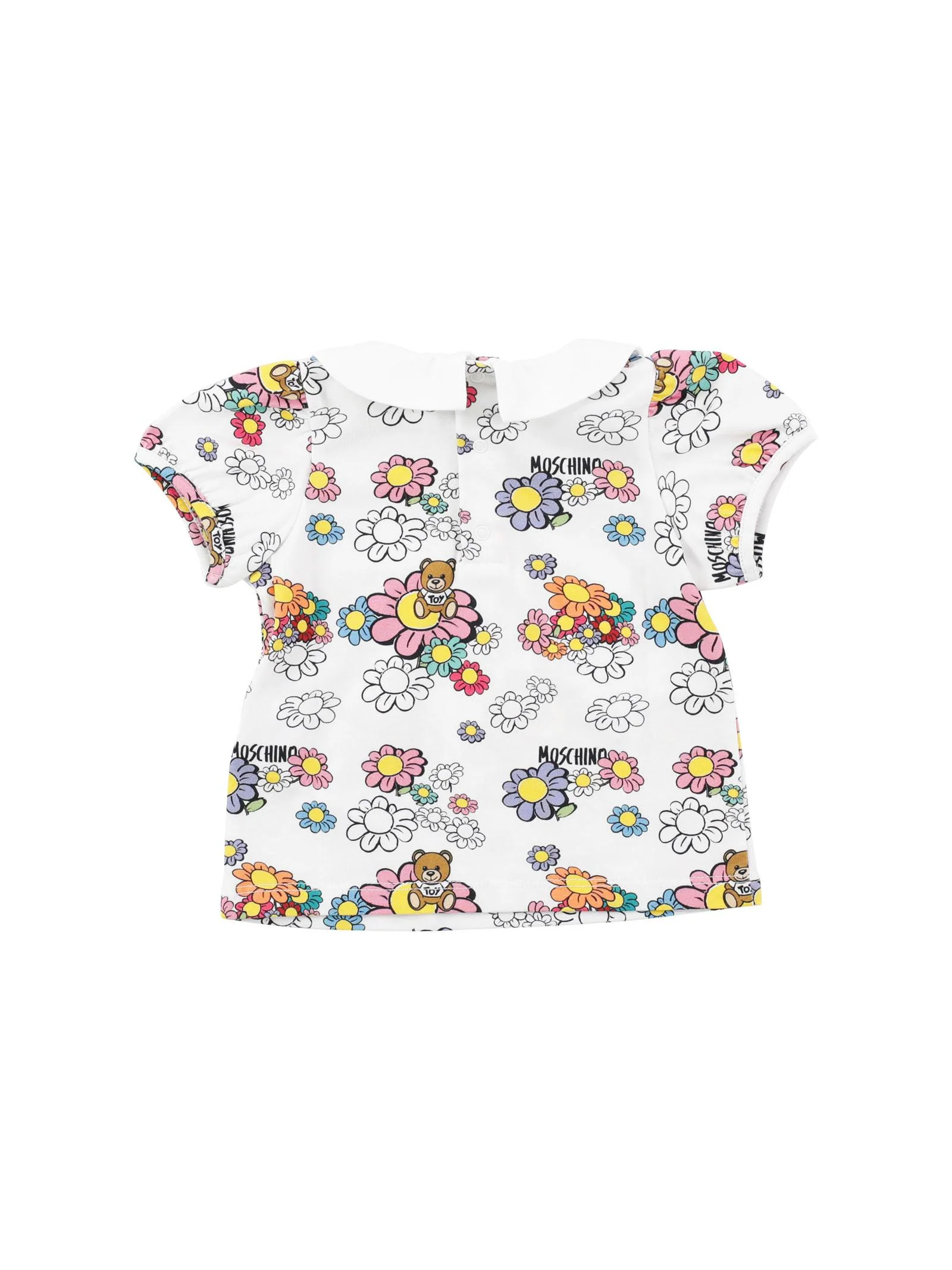 T-shirt bianca con margherite all over - Image 2