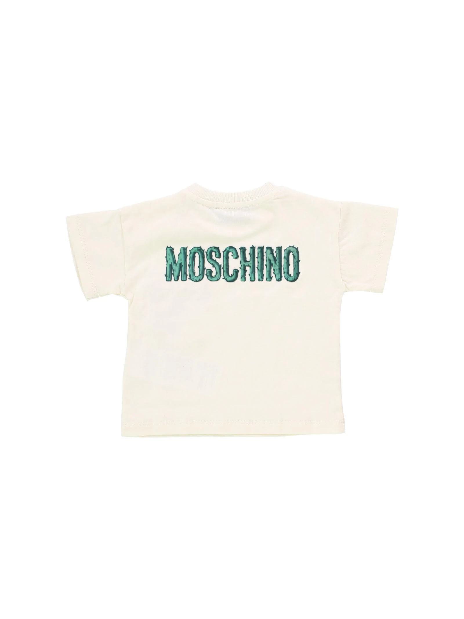 T-shirt crema con taschino frontale cammello - Image 2