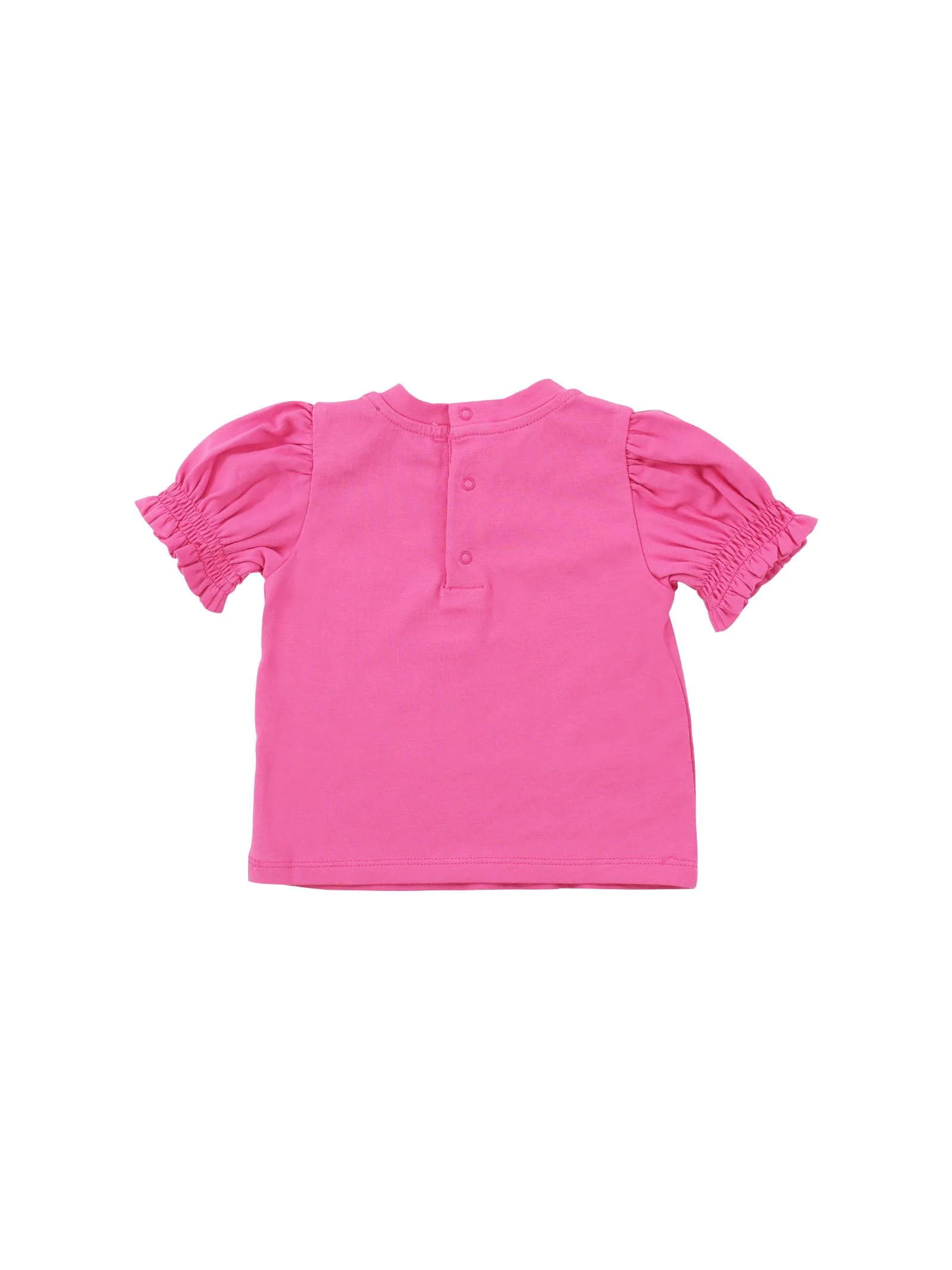 T-shirt fucsia con manica a palloncino - Image 2