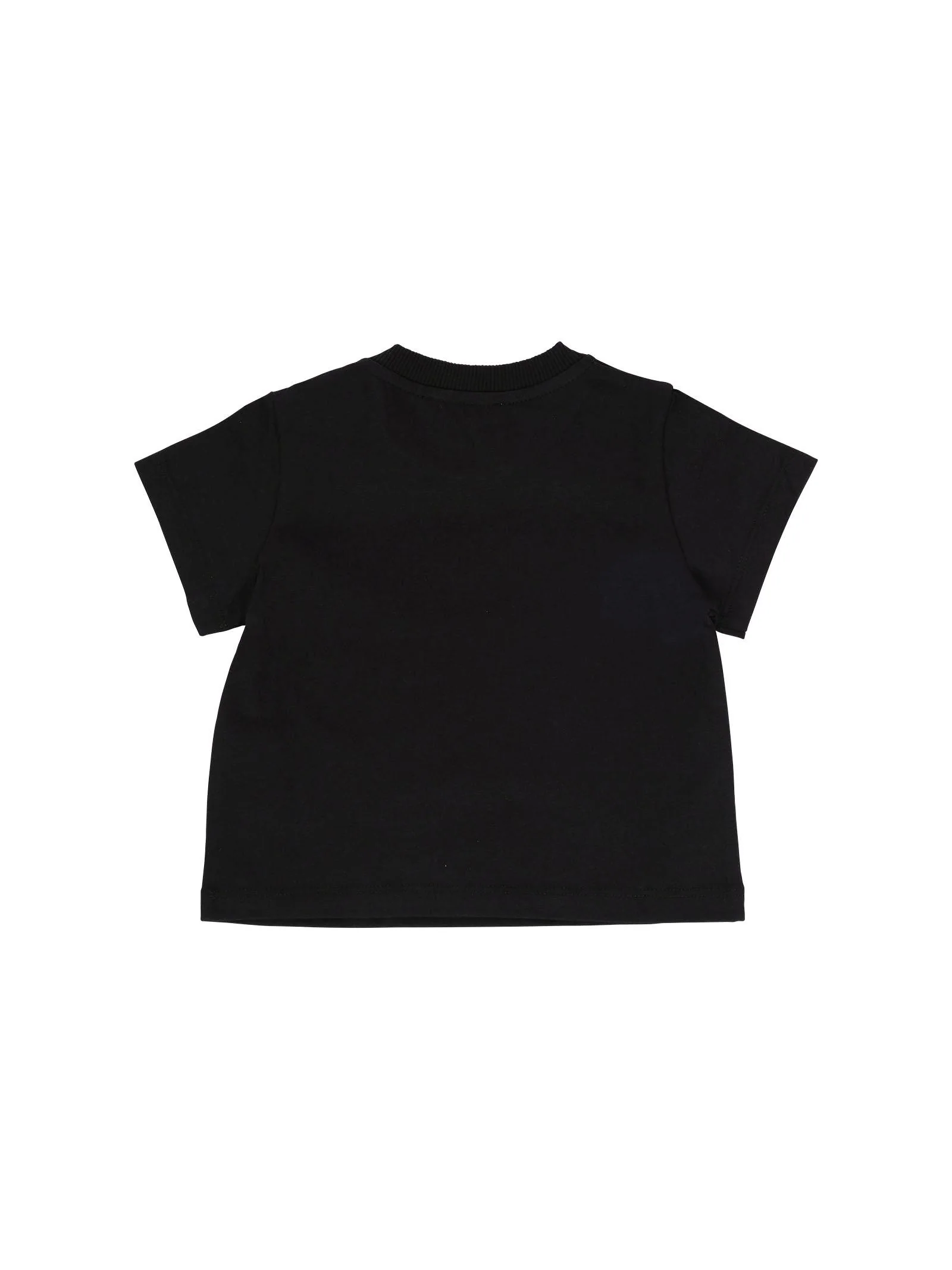 T-Shirt Moschino nera con logo lettering frontale - Image 2