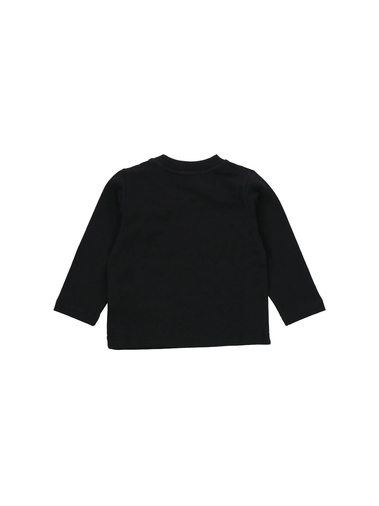 T-shirt nera con stampa collare logato - Image 2