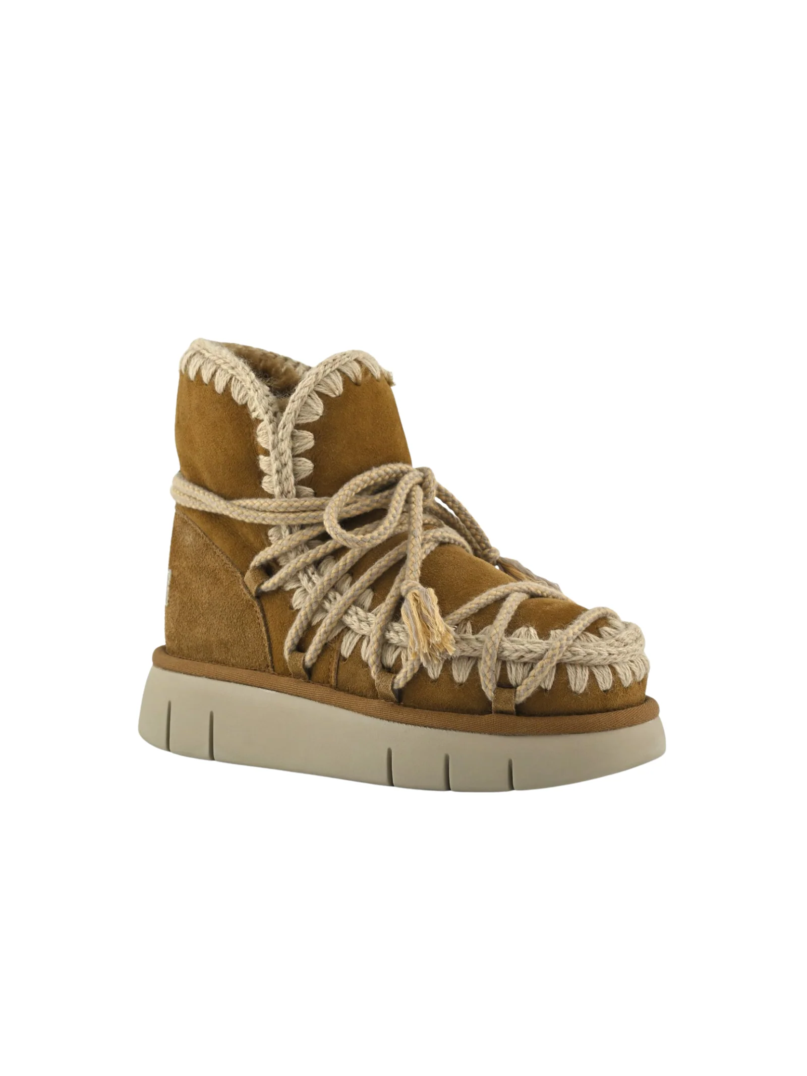 Mou "Bounce Boot Suede Scoubidoo Lace" cognac - Image 2