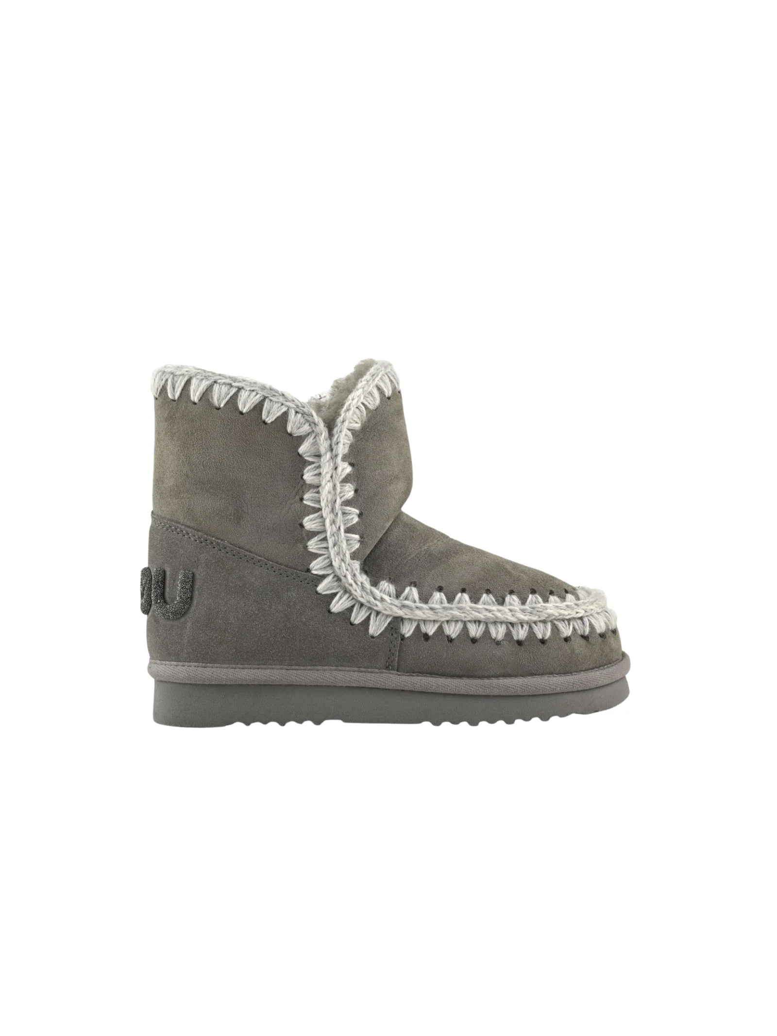 Mou "Eskimo 18 Suede - Glitter Logo" grigio scuro