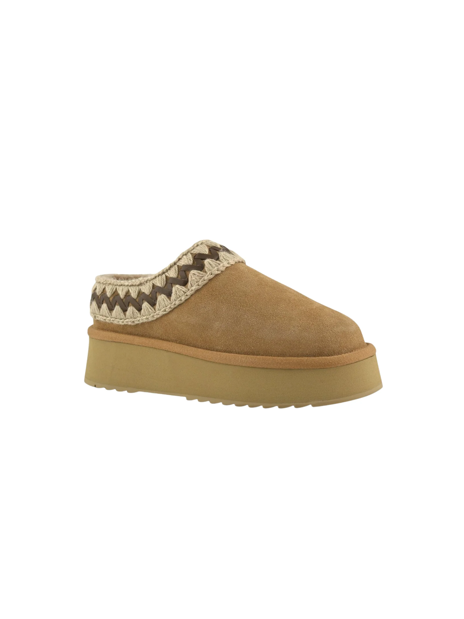 Mou "Platform clog suede leather st" savana - Image 2